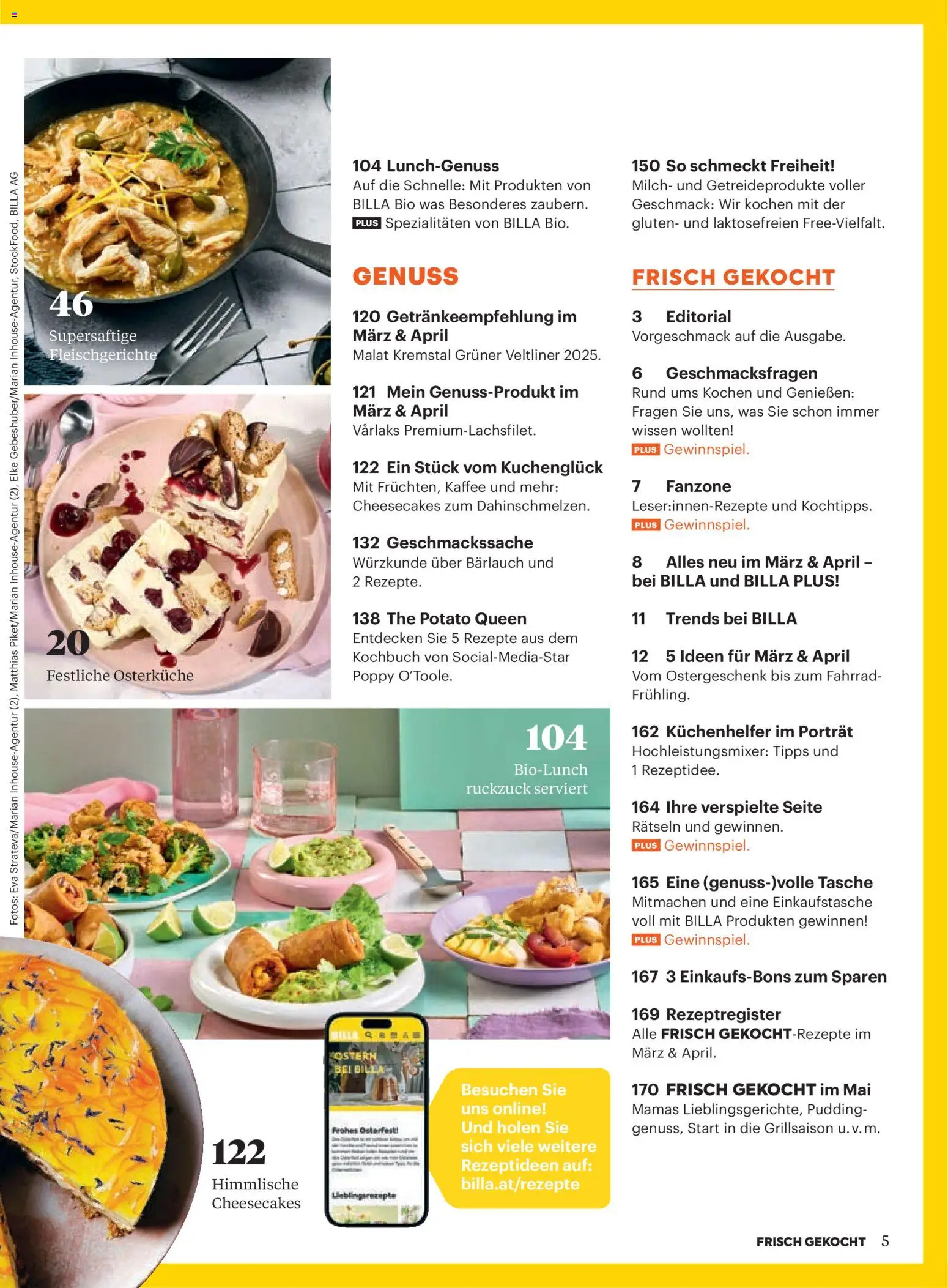 Billa  Frisch Gekocht gültig ab 01.03.2026 | Seite: 3 | Produkte: Tasche, Milch, Kaffee