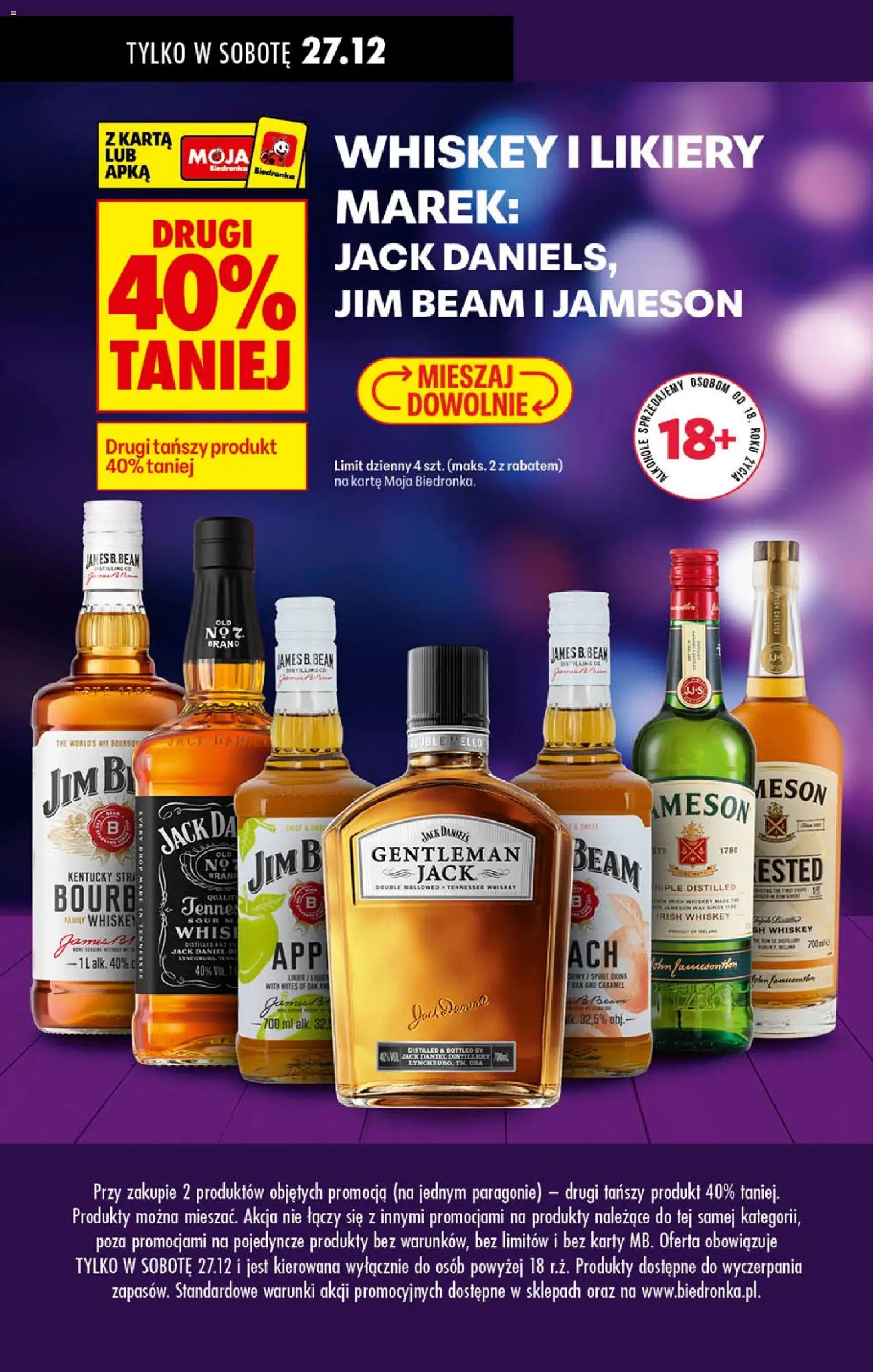Biedronka gazetka - Czas na toast od 27.12.2025 | Strona: 2 | Produkty: Jameson, Gentleman Jack, Bourbon, Jack Daniel's