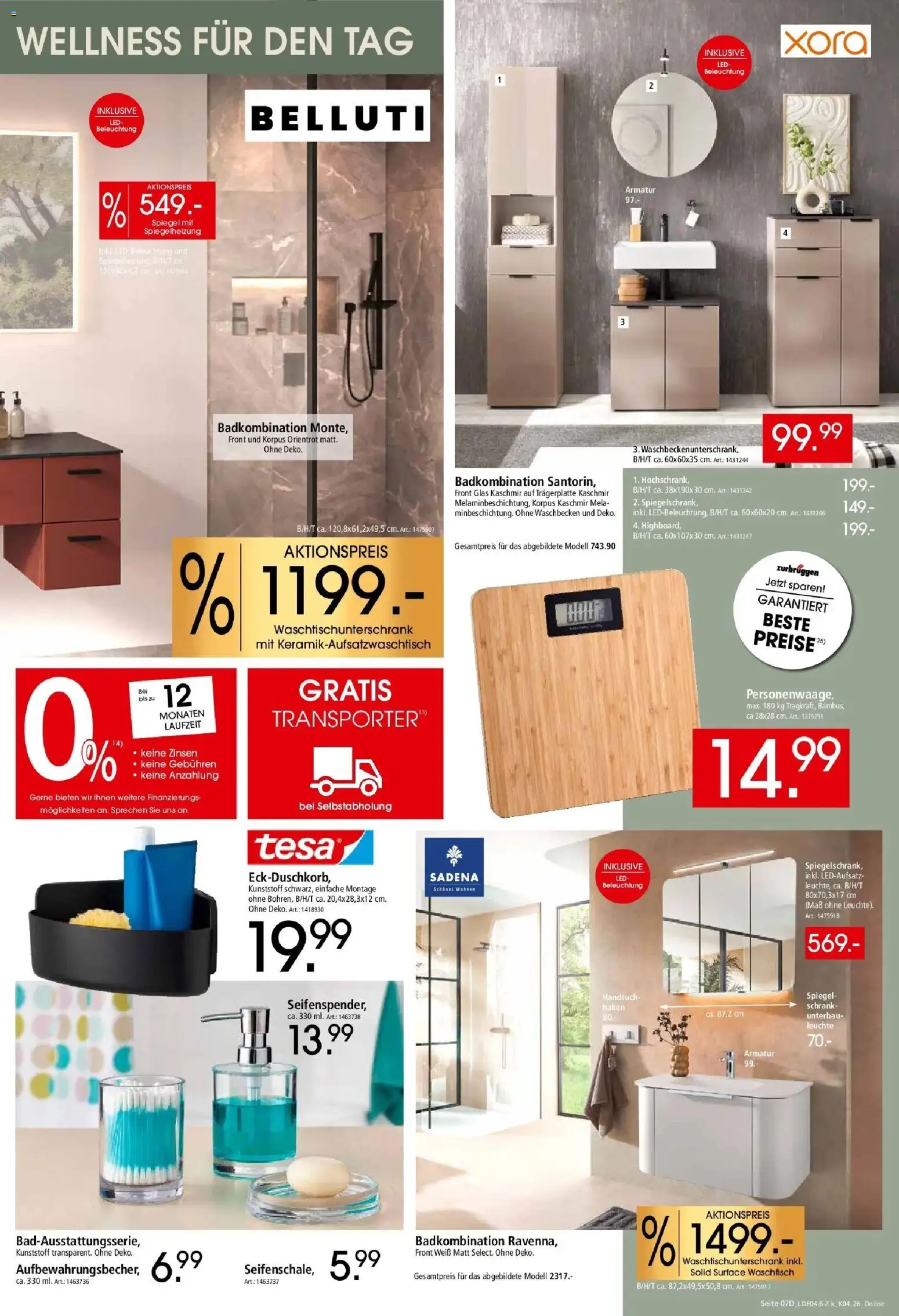 Zurbrüggen - Zurbrüggen: Küchen für ihr Zuhause – gültig ab 03.04.2026 | Seite: 15 | Produkte: Schrank, Waschbecken, Spiegel, Waschtisch