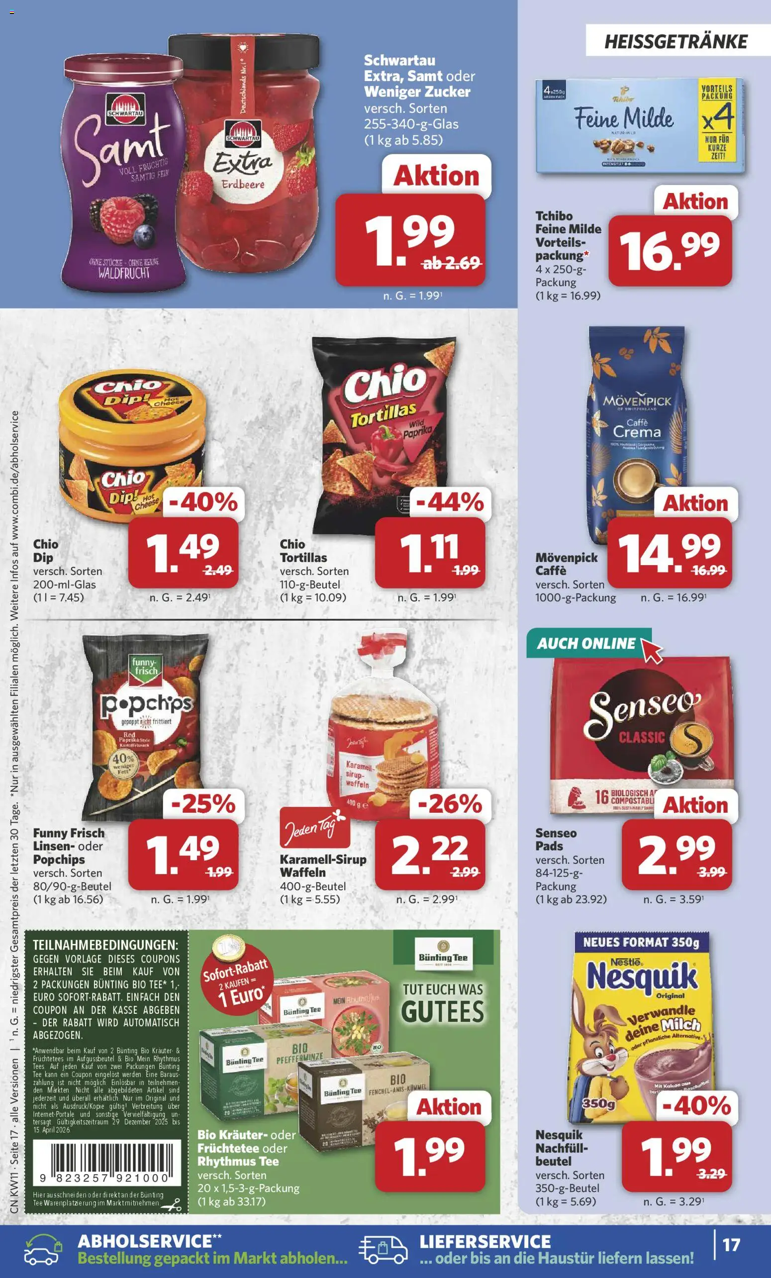 Combi Prospekt 	 – gültig ab 09.03.2026 | Seite: 18 | Produkte: Senseo, Schwartau samt, Funny frisch, Zucker