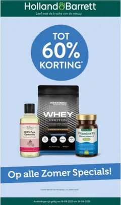 Holland & Barrett - Folder - Voorbeeld van een folder van Holland & Barrett, geldig van 18.08.2025