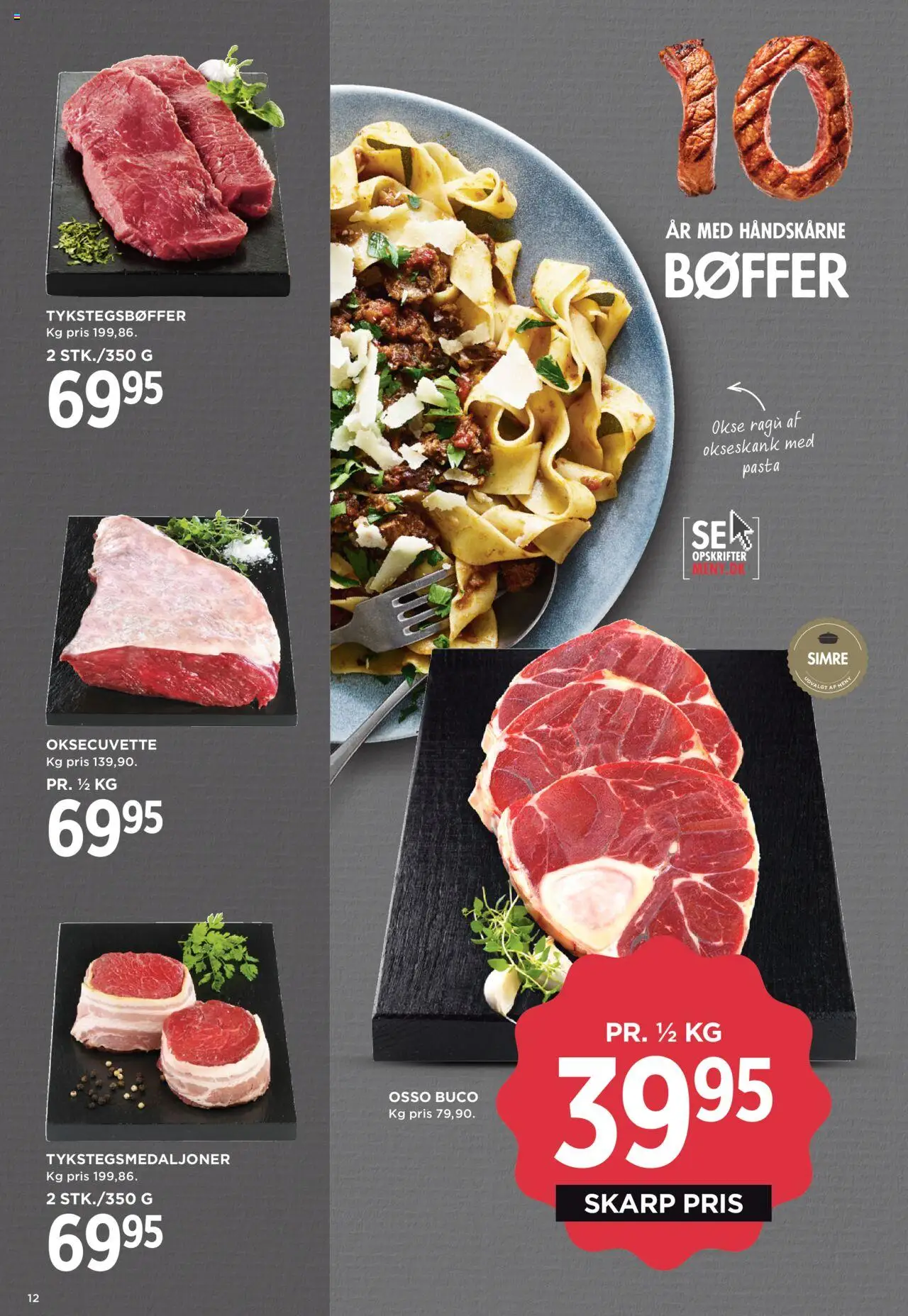 Meny tilbudsavis – gyldig fra 19.09.2025 | Side: 18 | Produkter: Bøffer, Pasta