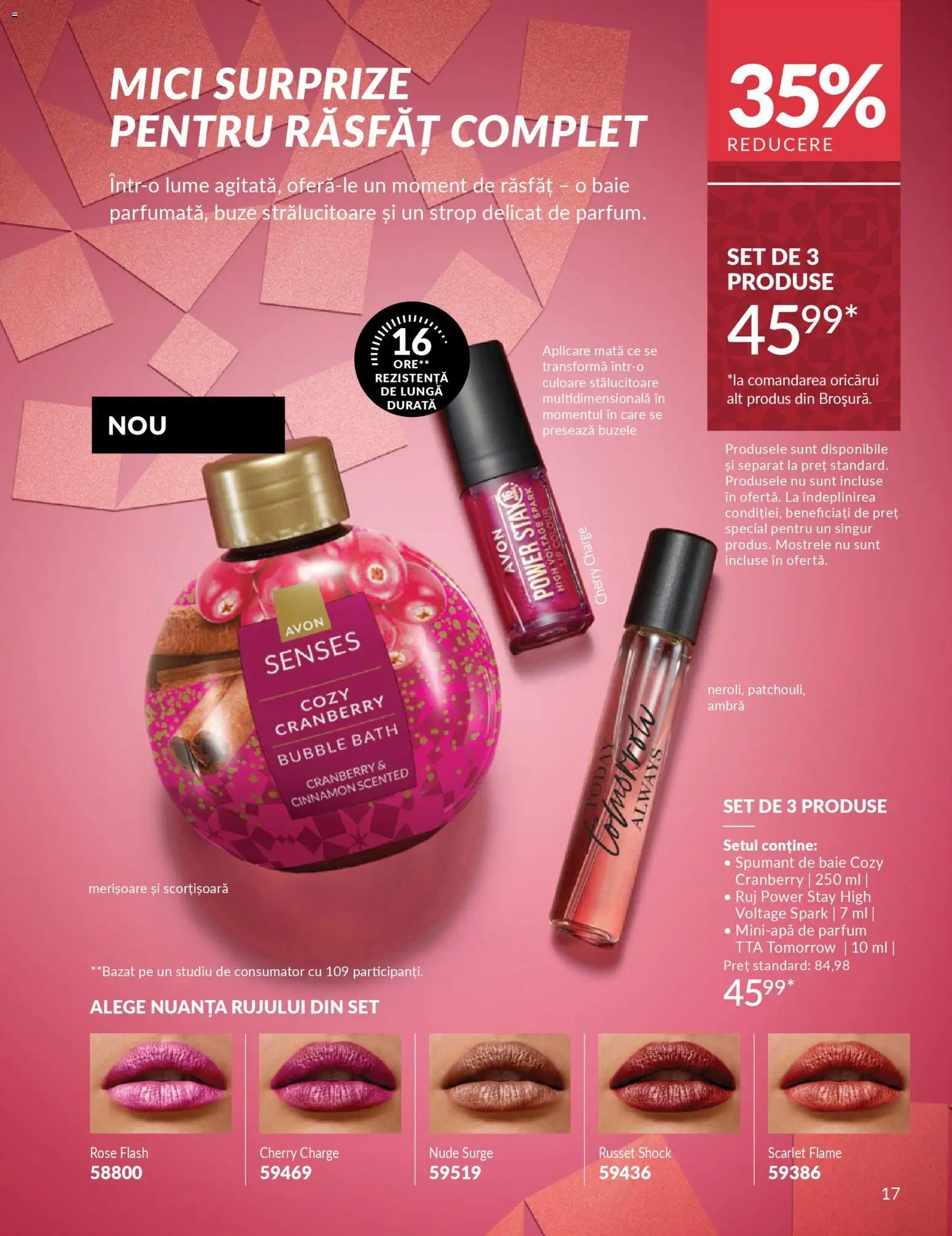Noul catalog Avon – valabil de la 01.12.2025 | Pagină: 19 | Produse: Mici, Ruj, Spumant de baie, Çocuk sutyeni