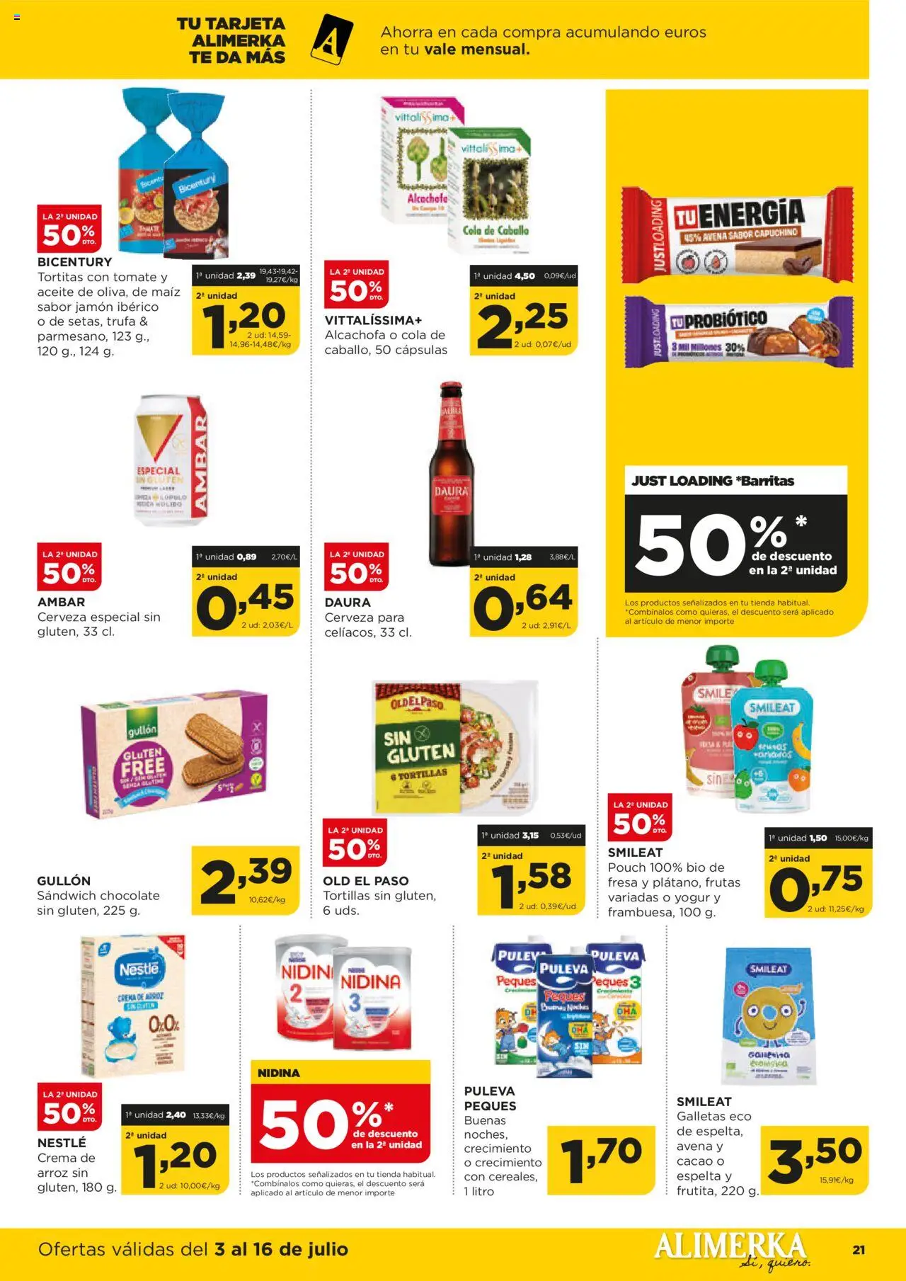 Alimerka folleto Asturias │ válido desde el 03.07.2025 | Página: 22 | Productos: Chocolate, Jamón, Galletas, Φρυγανιές σικάλεως