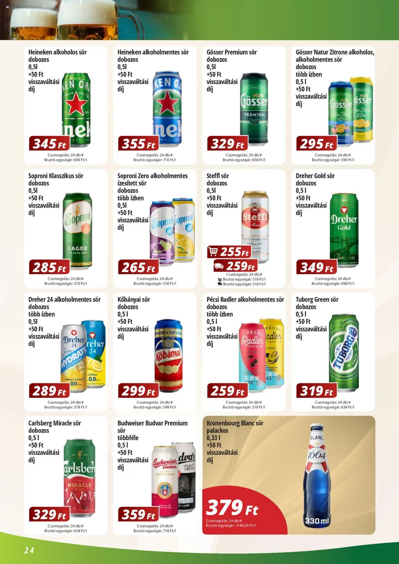 Reál akciós ujság - amely érvényes a következő dátumtól: 02.06.2025 | Oldal: 24 | Termékek: Radler, Šljiva, Sör, Alkoholmentes sör