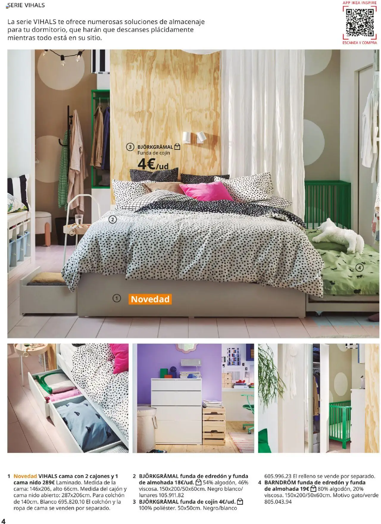 Catálogo IKEA Muebles para el dormitorio │ válido desde el 01.09.2025 | Página: 4 | Productos: Tinte