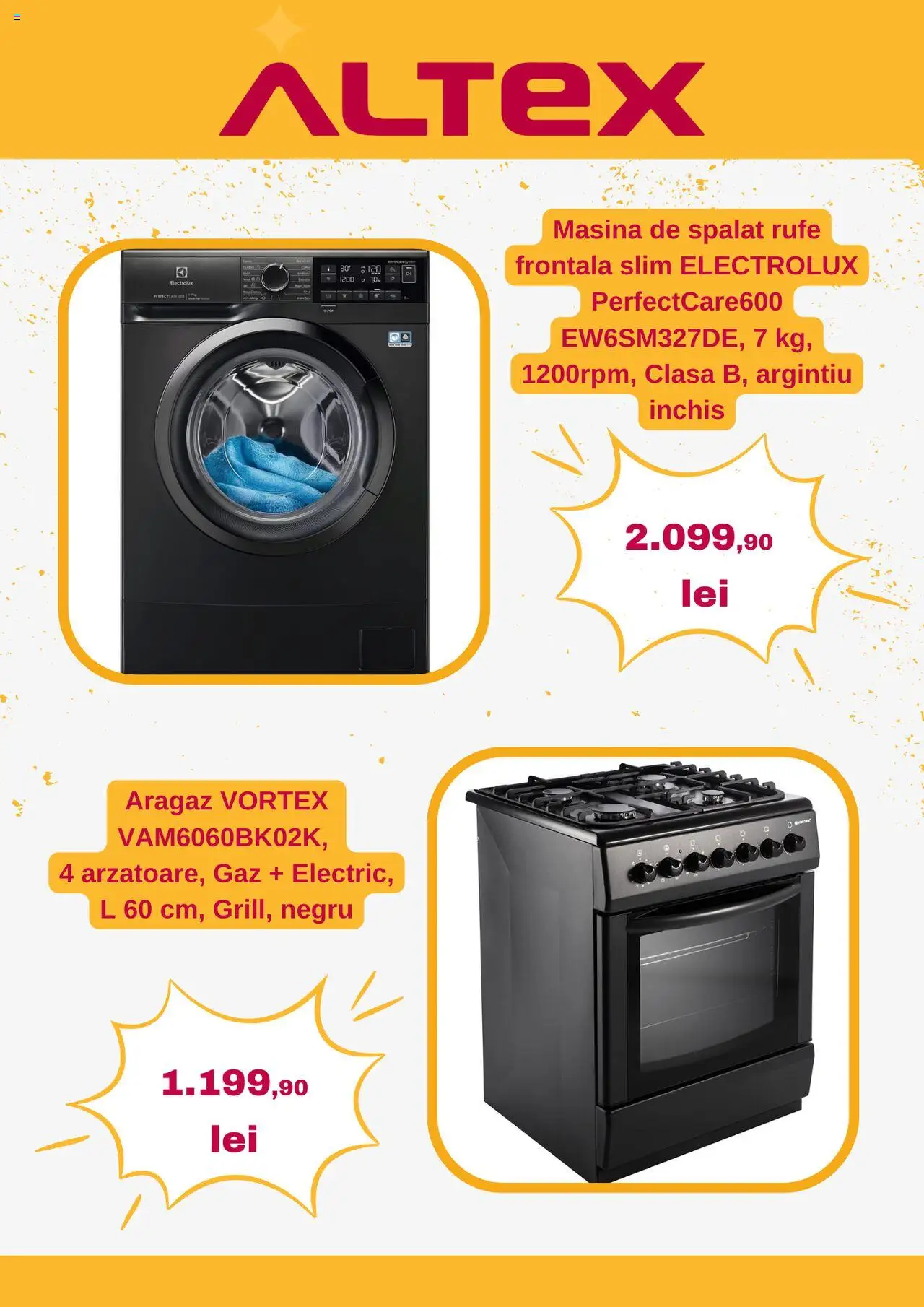 Noul catalog Altex – valabil de la 11.09.2025 | Pagină: 6 | Produse: Mașină De Spălat, Aragaz