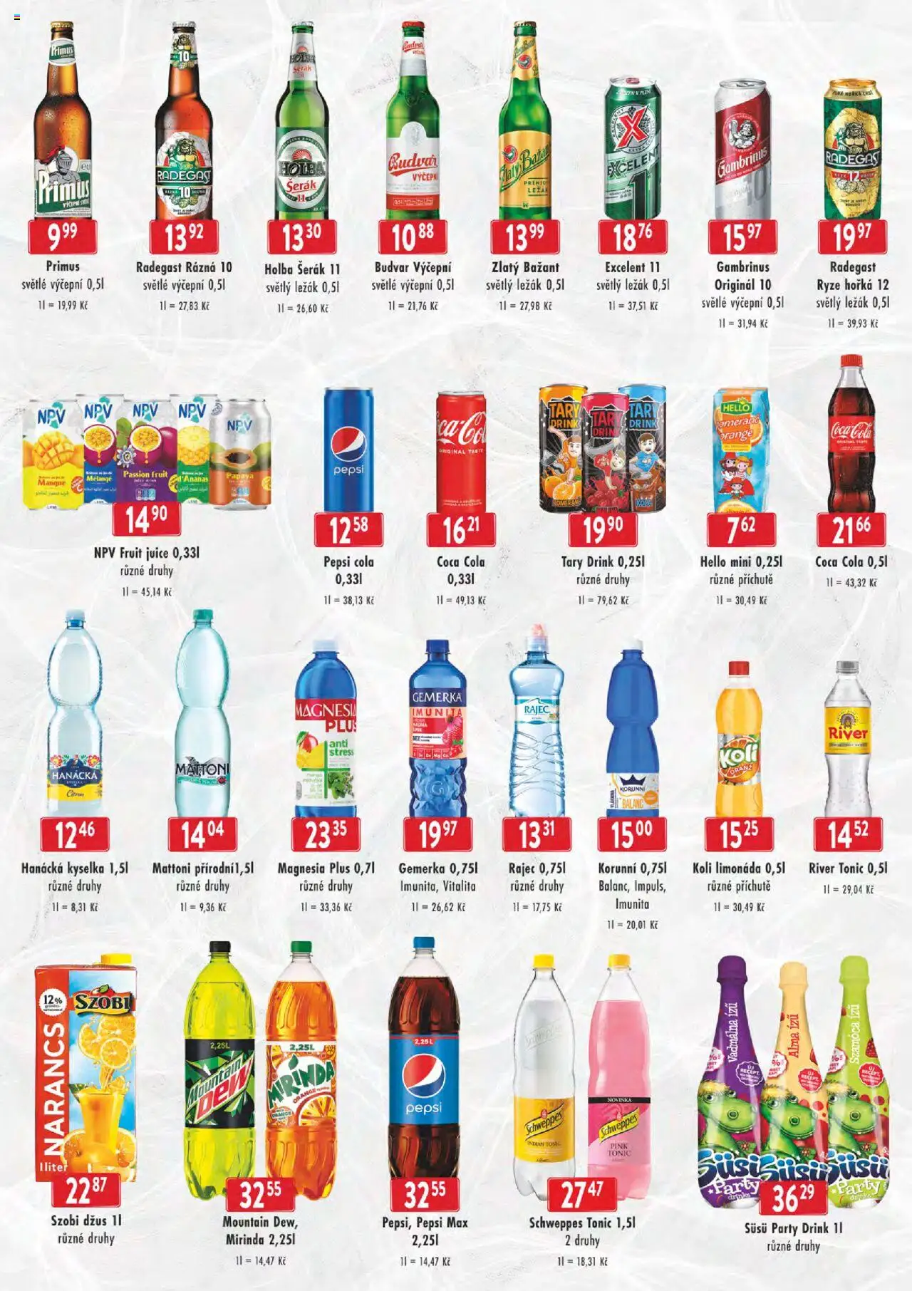 Astur & Qanto leták - cash&carry Jeseník, Krnov od 13.08.2025 | Strana: 3 | Produkty: Mattoni, Magnesia, Mirinda, Šerák