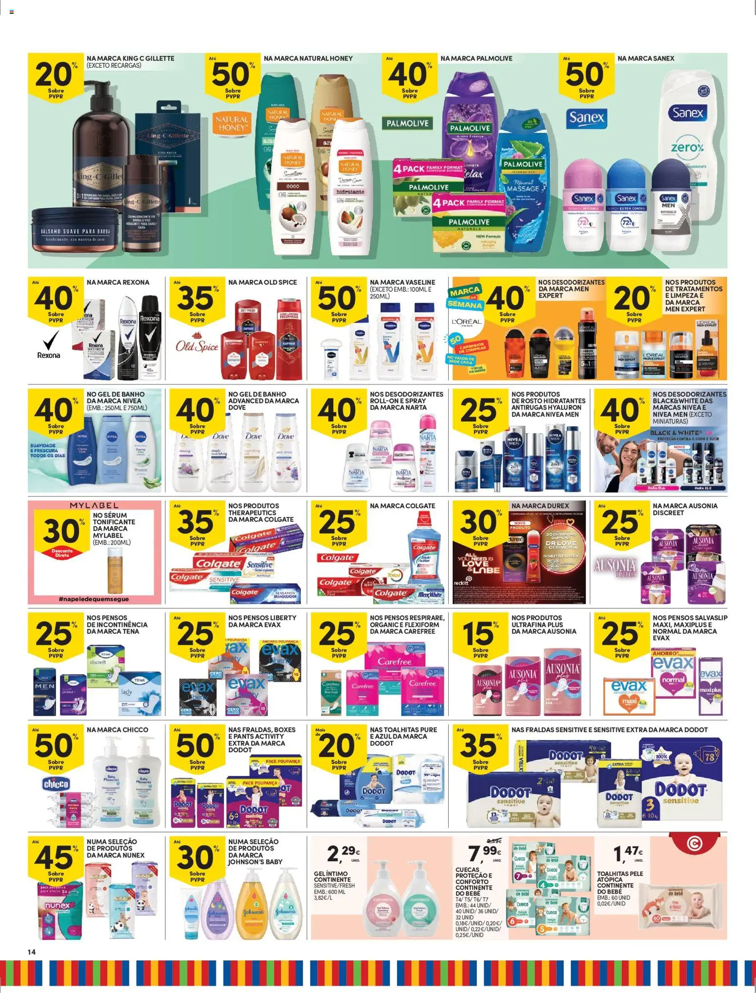 Continente - Madeira │ válido de 20.01.2026 | Página: 14 | Produtos: Fraldas, Sérum, Banho, Cuecas