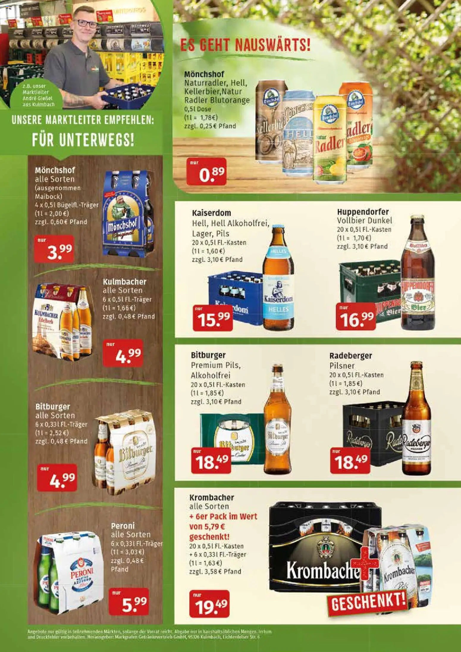 Markgrafen Prospekt – gültig ab 27.04.2026 | Seite: 6 | Produkte: Monchshof, Pils, Radler, Krombacher