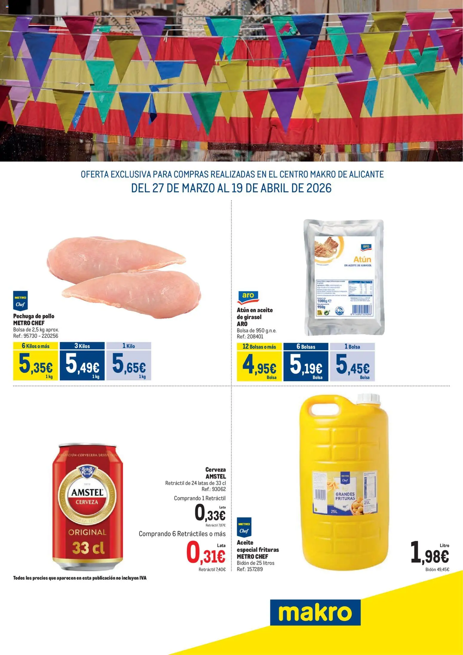Makro Fiesta Moros y Cristianos │ válido desde el 27.03.2026 | Página: 1 | Productos: Aceite, Cerveza, Aceite de girasol, Bolsa