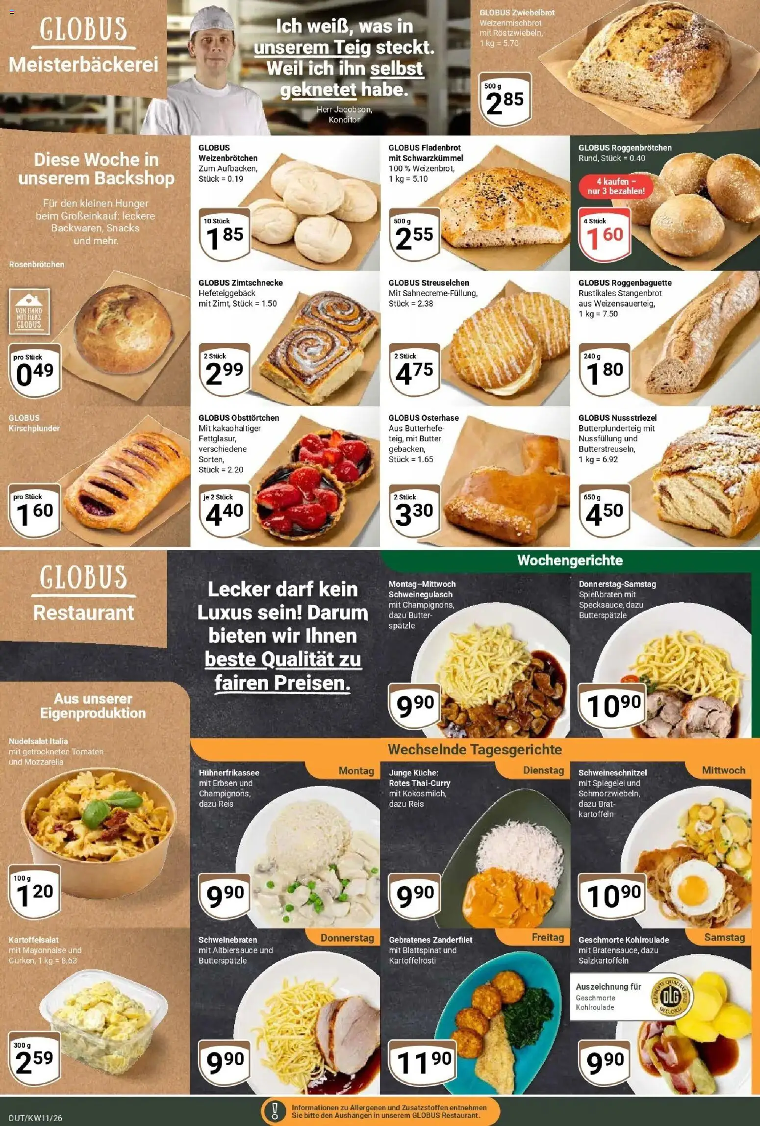 Globus prospekt Wetzlar-Dutenhofen	 – gültig ab 09.03.2026 | Seite: 8 | Produkte: Schweinegulasch, Butter, Mozzarella, Mayonnaise