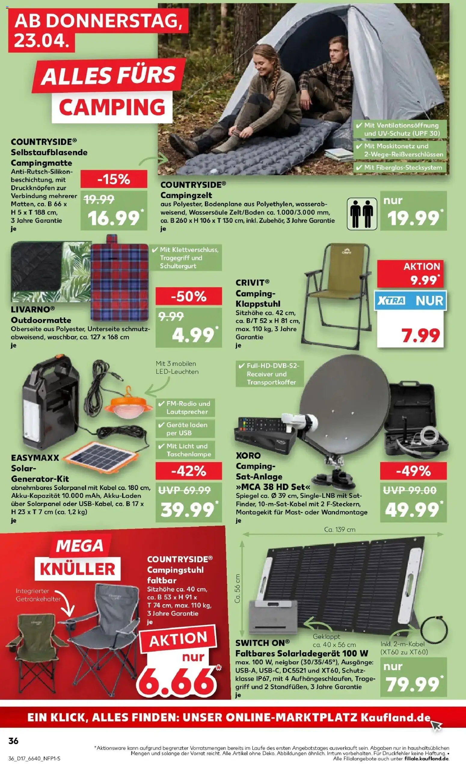 Kaufland Prospekt Hechingen	 – gültig ab 23.04.2026 | Seite: 36 | Produkte: Kabel, USB, Spiegel, Receiver