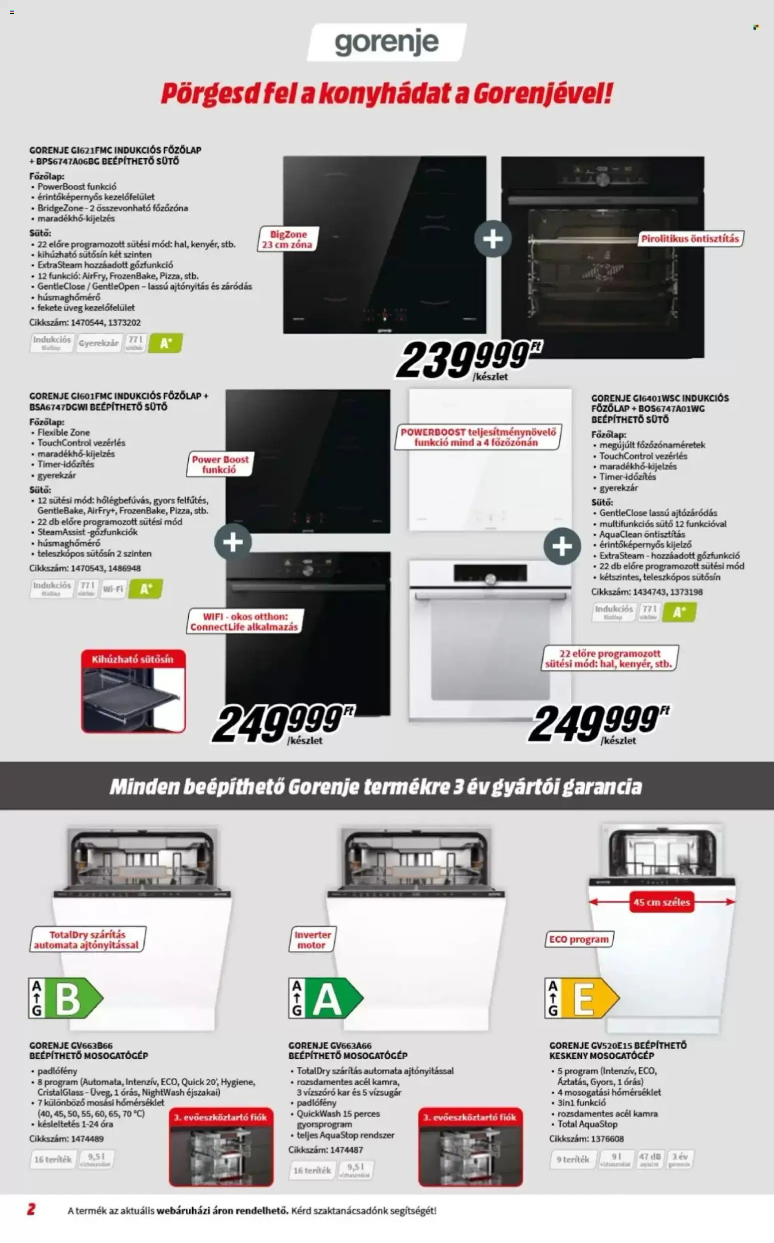 Media Markt akciós ujság - amely érvényes a következő dátumtól: 04.03.2026 | Oldal: 2 | Termékek: Sütő, Főzőlap, Indukciós főzőlap, Óra