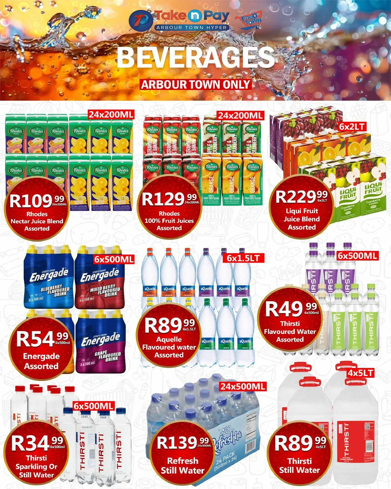 New Take n Pay catalogue – valid from 13.04.2026 | Page: 33 | Products: Cooler, Juice, Water, Fruit
