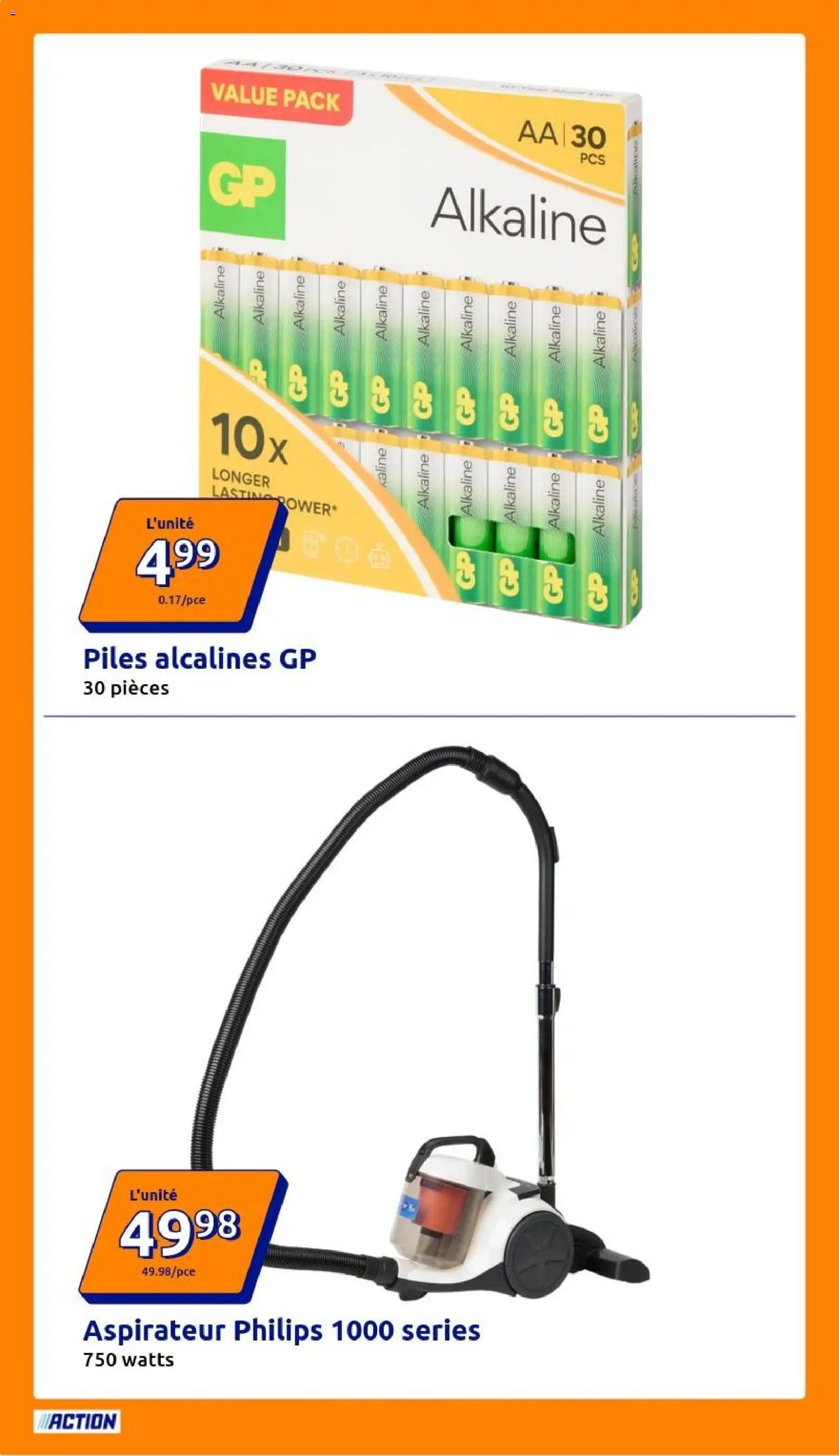 {H1} | Page: 12 | Produits: Aspirateur, Piles