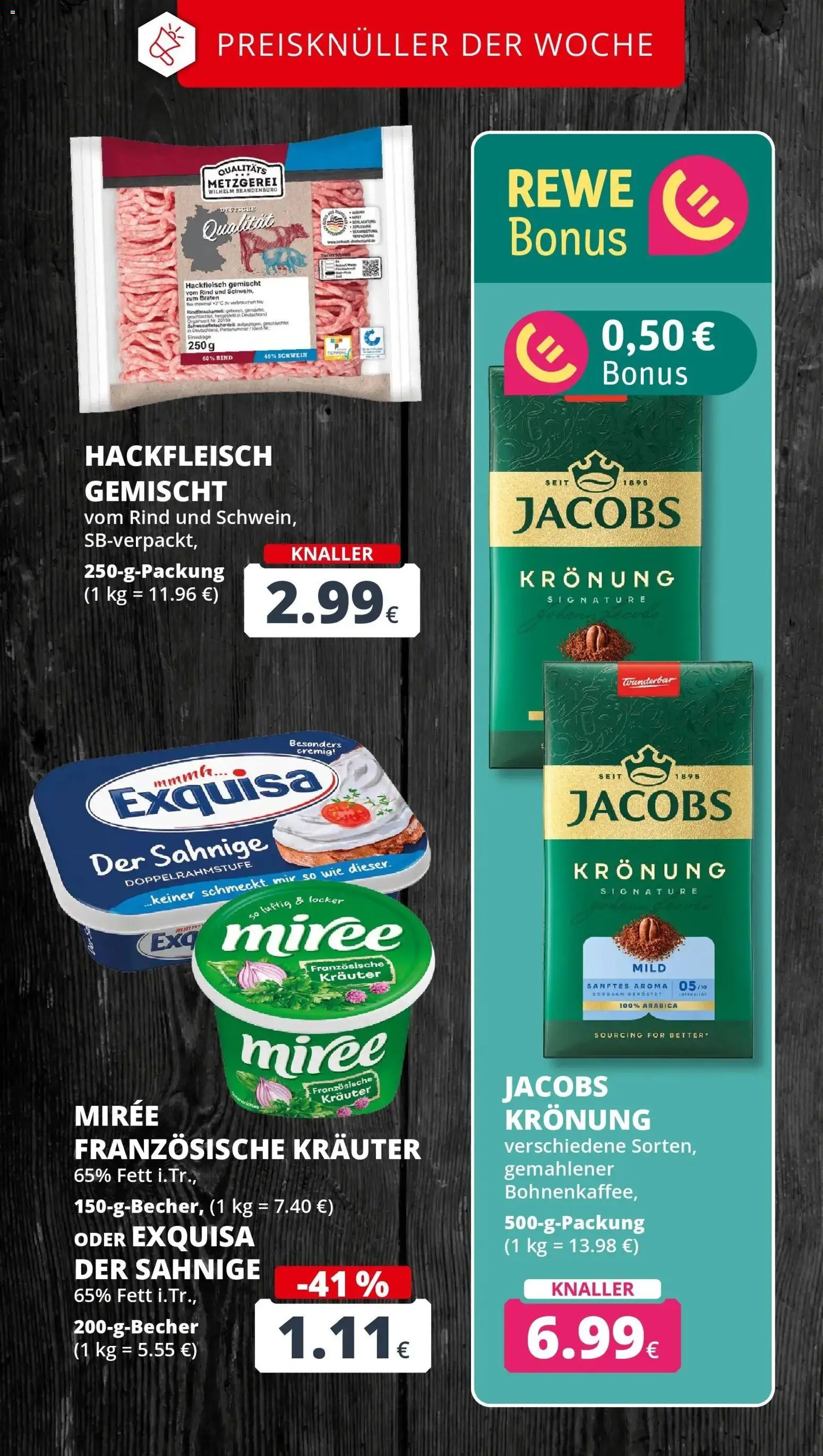 Rewe Prospekt Bergheim	 – gültig ab 15.03.2026 | Seite: 2 | Produkte: Exquisa, Hackfleisch