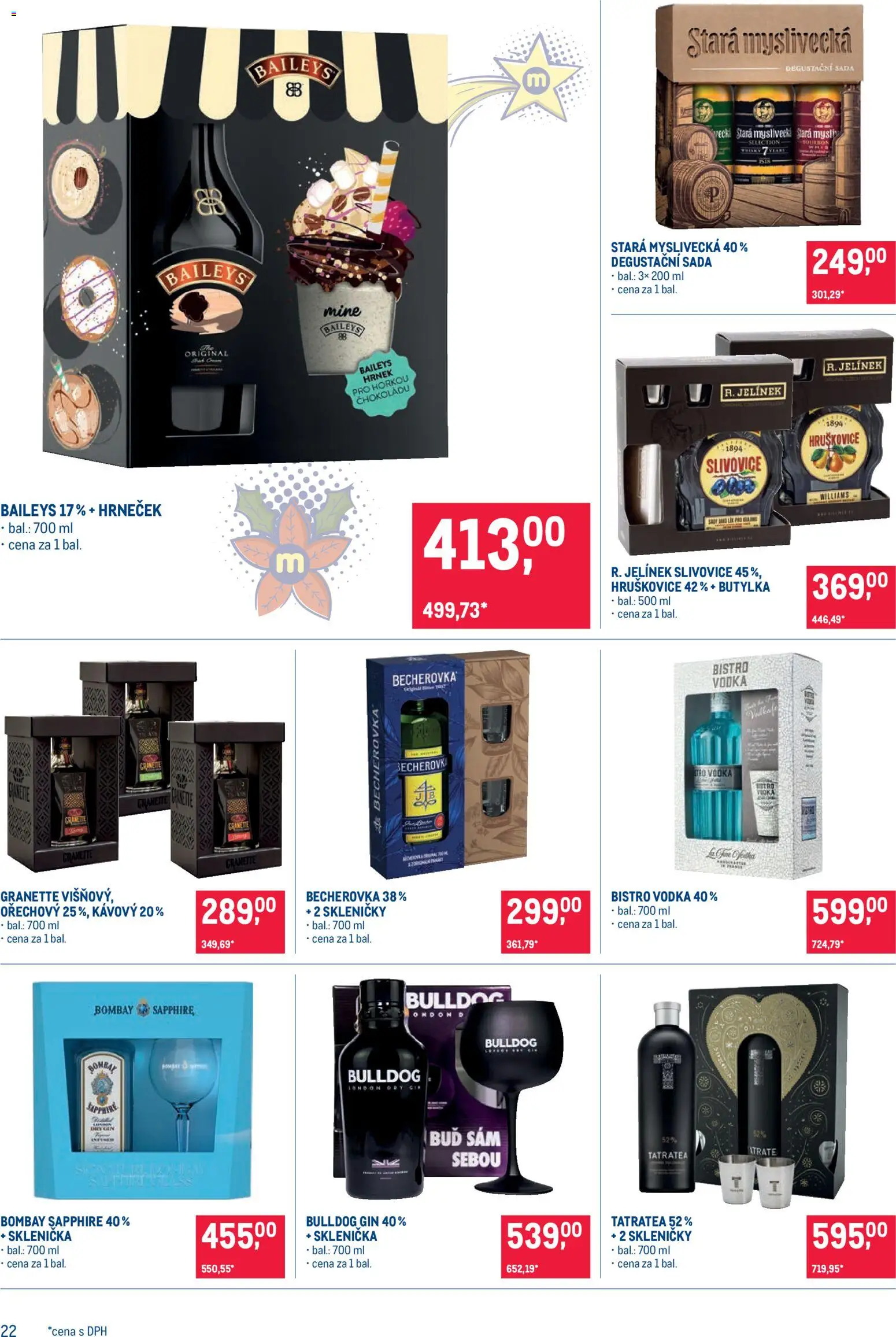 Makro leták - Delikatesy od 19.11.2025 | Strana: 22 | Produkty: Hruškovice, Stará myslivecká, Slivovice, Becherovka