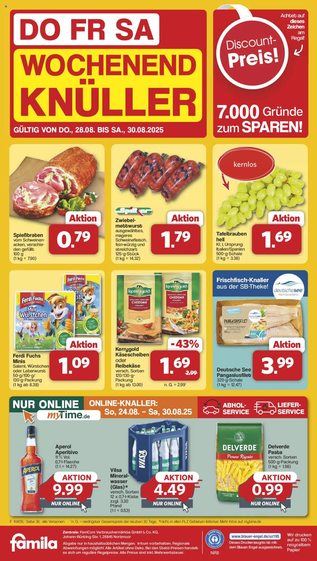 Famila Nordwest Prospekt 	 - gültig ab dem 25.08.2025 | Seite: 46 | Produkte: Regal, Wasser, Pasta, Reibekase