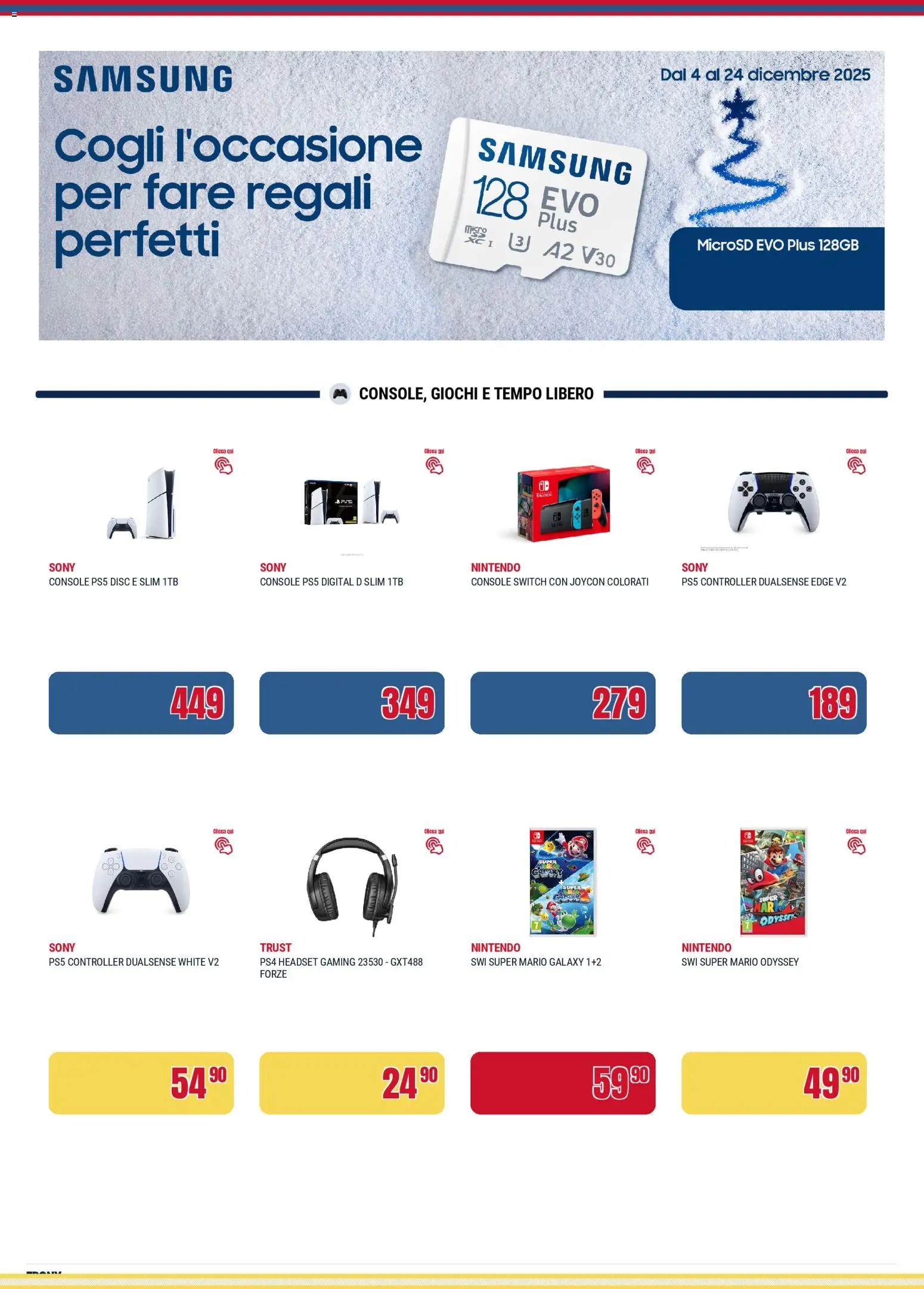 Volantino Trony del 04.12.2025 | Pagina: 19 | Prodotti: Samsung
