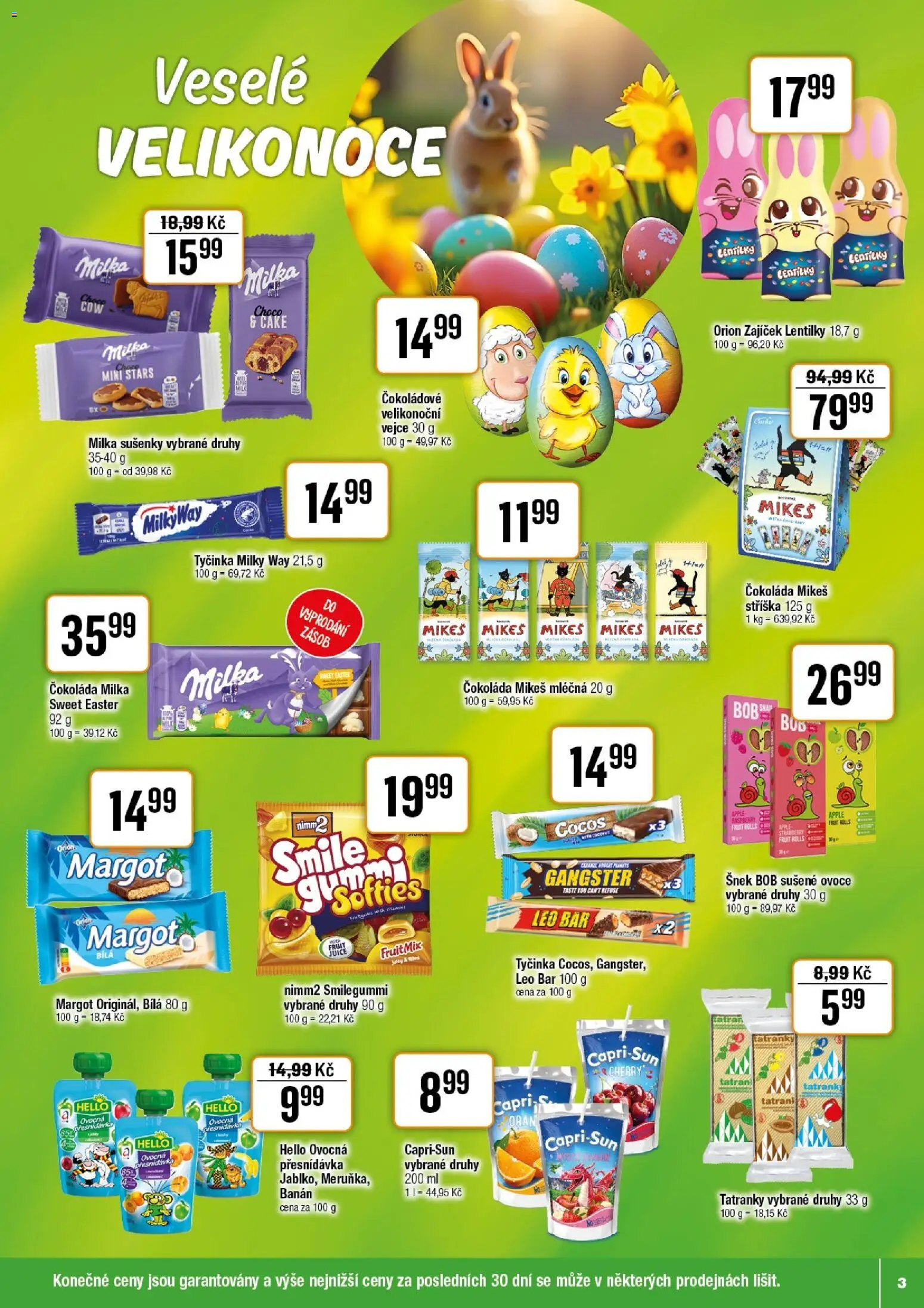 Tempo leták od 25.03.2026 | Strana: 3 | Produkty: Milka, Sušené ovoce, Lentilky, Sušenky