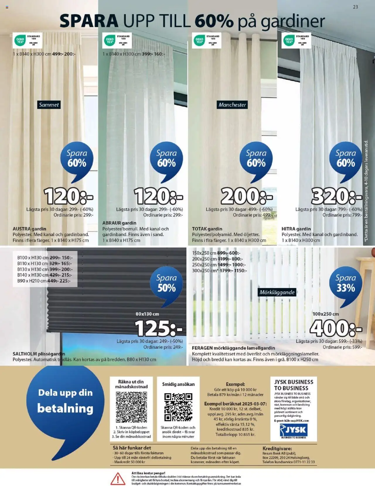 JYSK reklamblad aktuell från 25.08.2025 | Sida: 23 | Produkter: Bänk, Gardin, Telefon