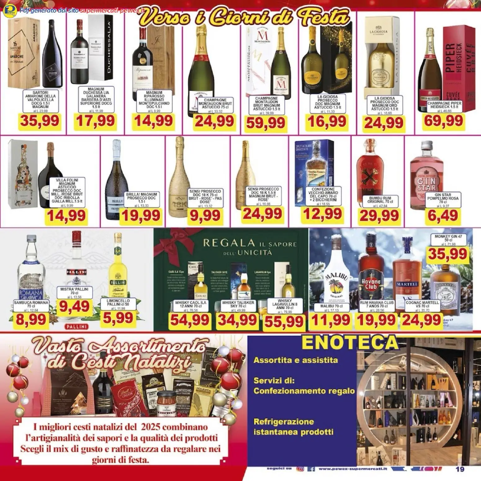 Volantino Pewex del 08.12.2025 | Pagina: 19 | Prodotti: Prosecco, Whisky, Lenticchie, Amaro