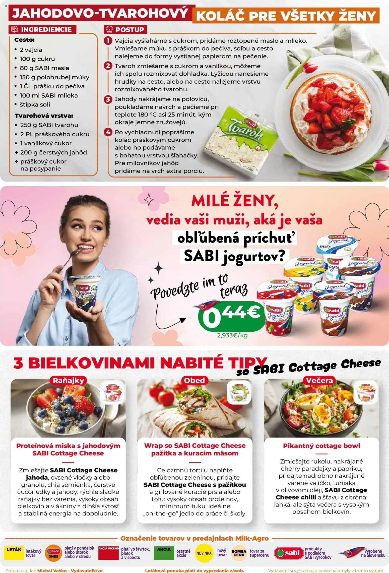 Nové Milk Agro akcie – leták je platný od 04.03.2026 | Strana: 2 | Produkty: Jogurt, Pažítka, Vajcia, Čučoriedky