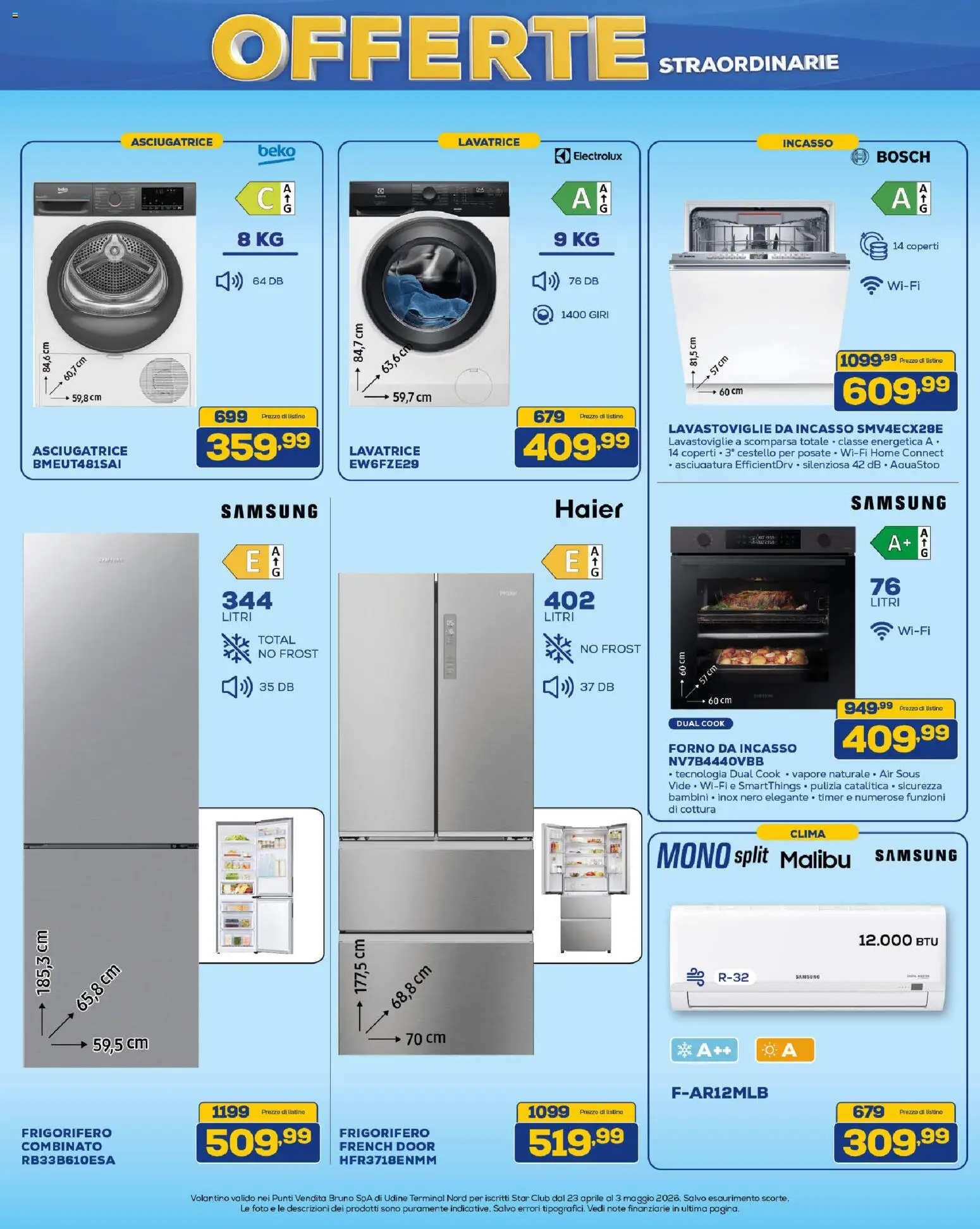 Volantino Euronics del 23.04.2026 | Pagina: 6 | Prodotti: Posate, Asciugatrice, Lavastoviglie, Forno