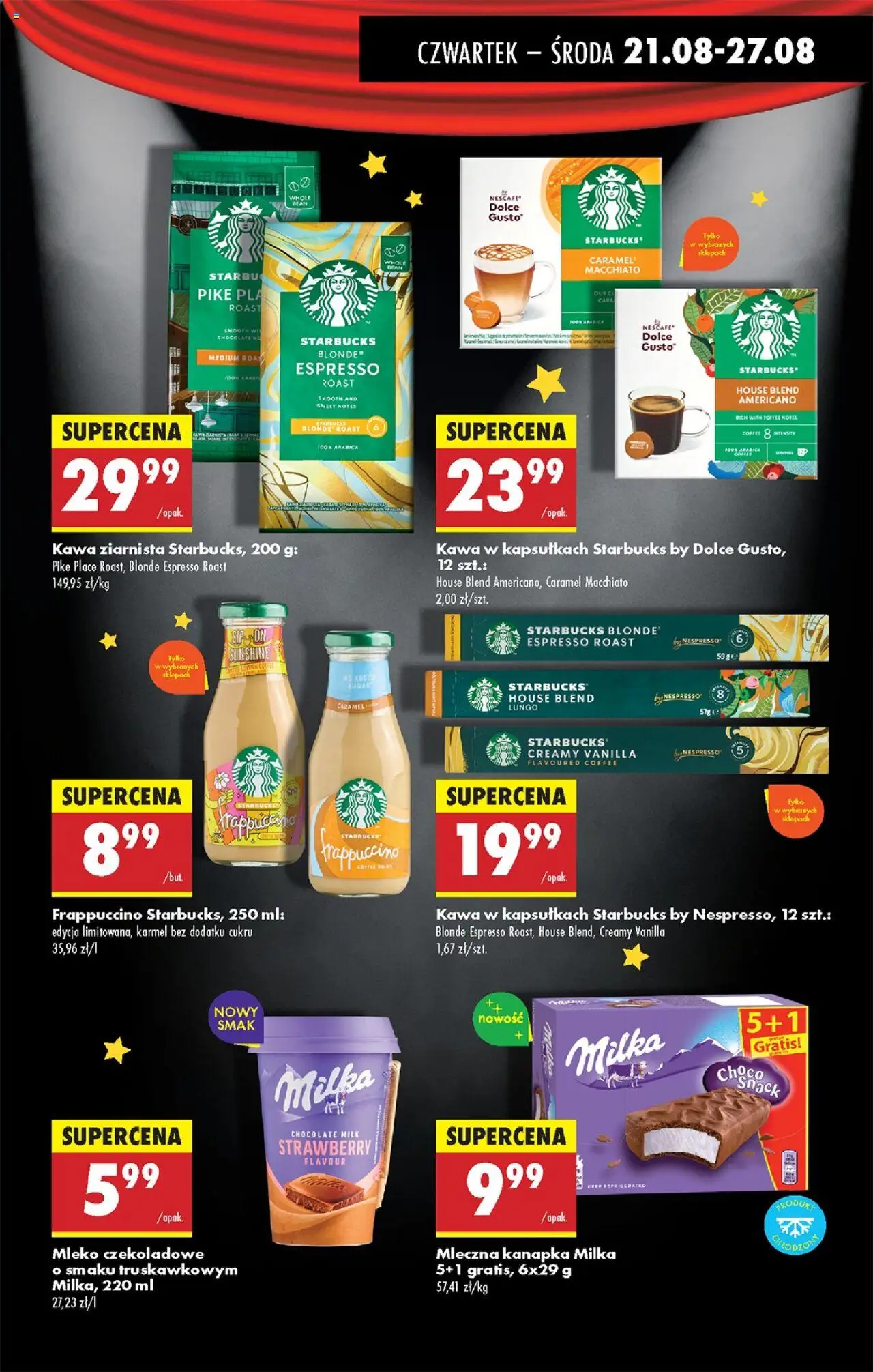 Biedronka gazetka - Oferta w tym tygodniu od 21.08.2025 | Strona: 31 | Produkty: Kawa ziarnista, Milka, Mleko, Kawa