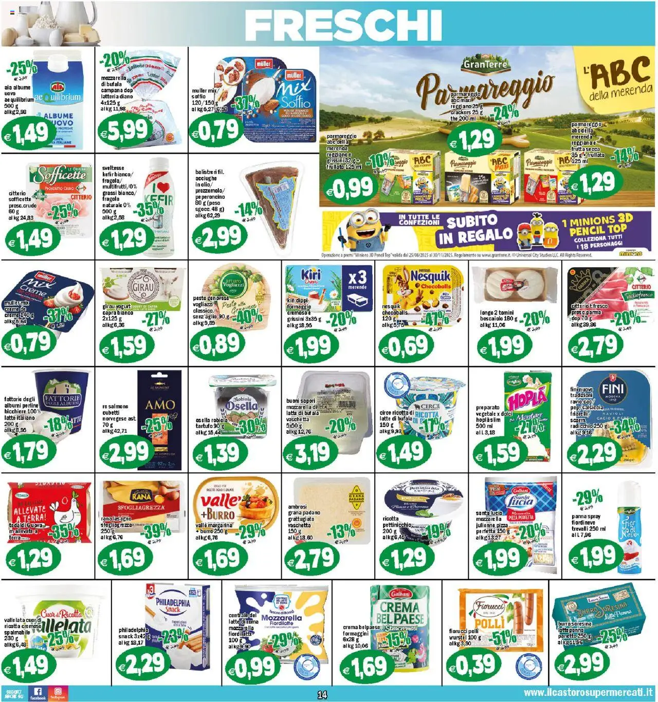 Volantino Il Castoro del 17.09.2025 | Pagina: 14 | Prodotti: Pizza, Tè, Panna, Prosciutto