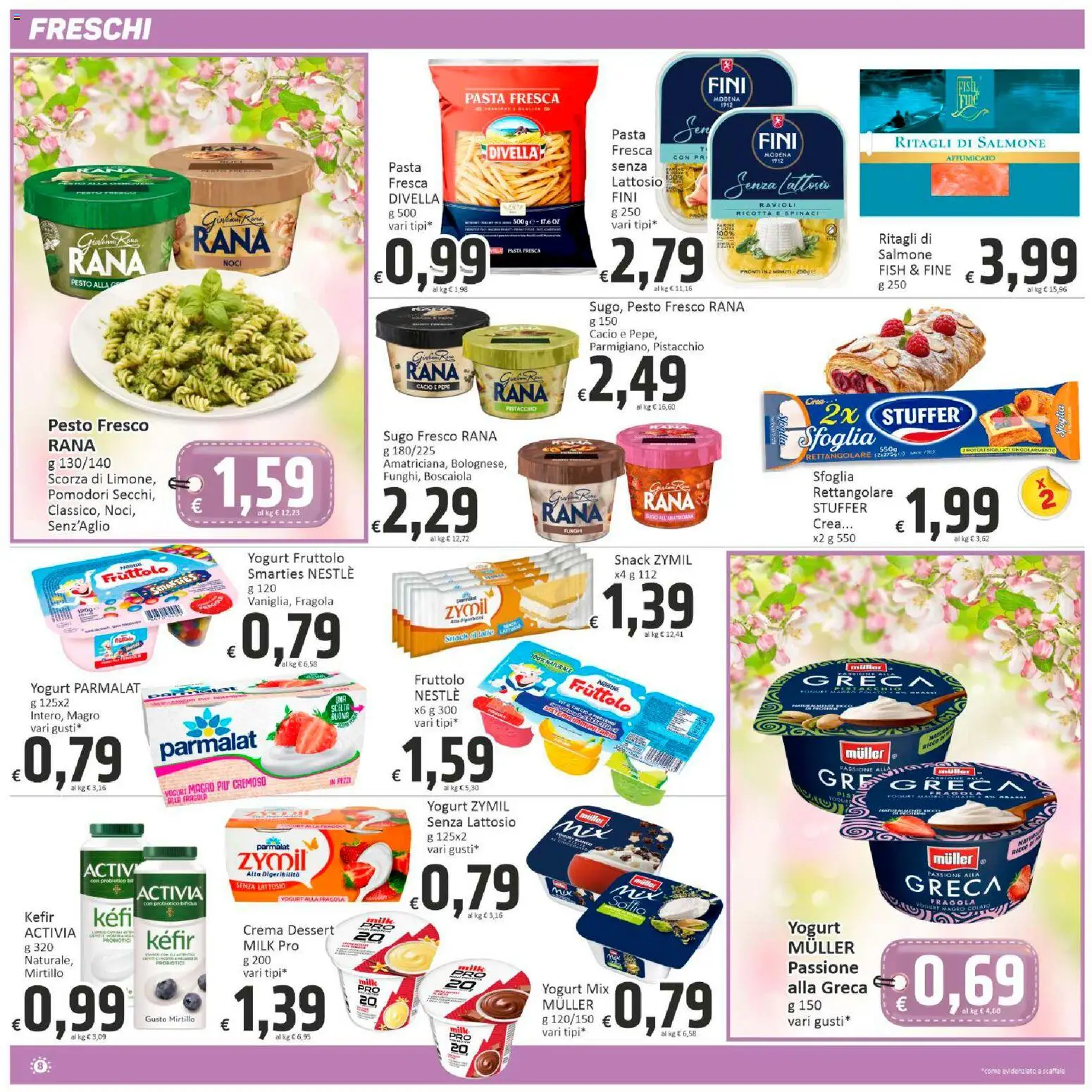 Volantino Paghi Poco del 12.03.2026 | Pagina: 8 | Prodotti: Crema, Noci, Funghi, Spinaci