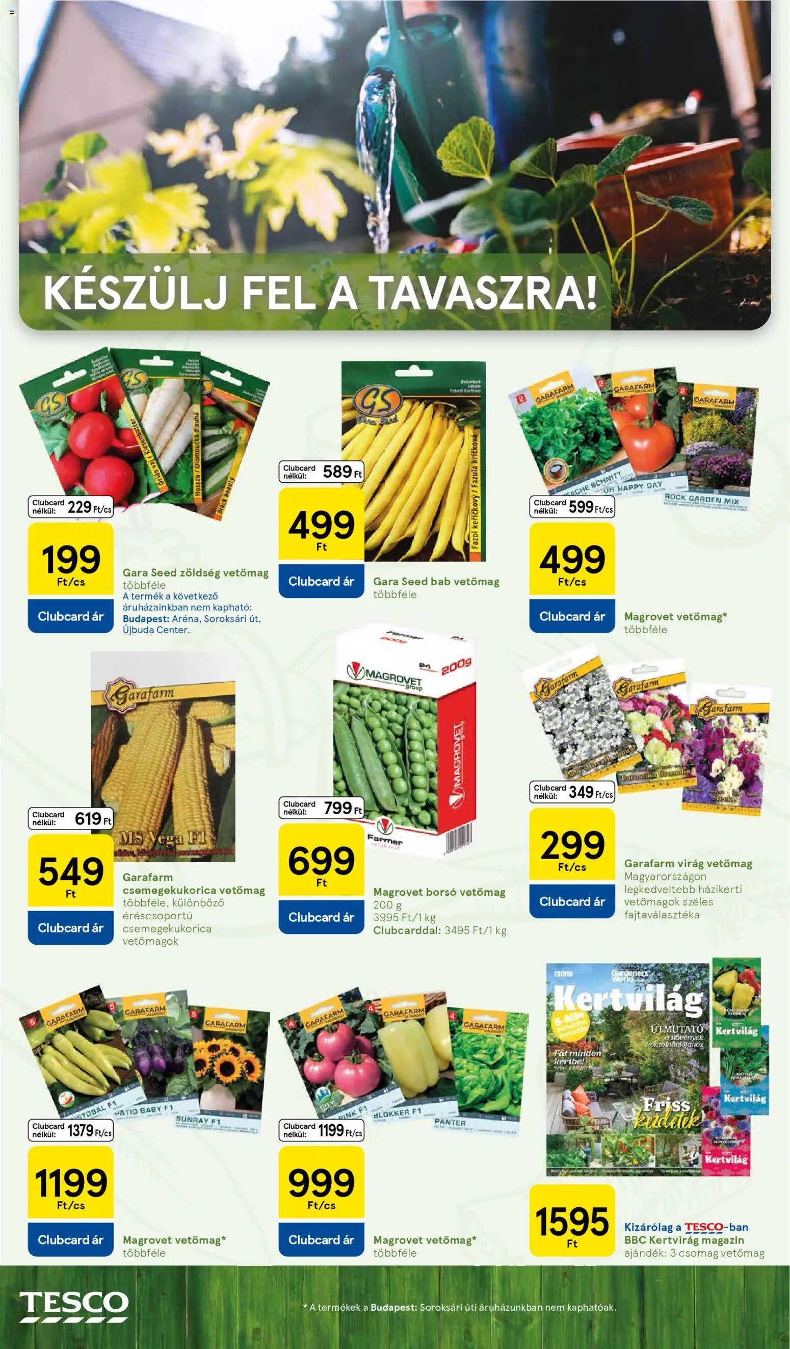Tesco akciós ujság - amely érvényes a következő dátumtól: 04.03.2026 | Oldal: 2 | Termékek: Farmer, Vetőmag, Virag, Vaj