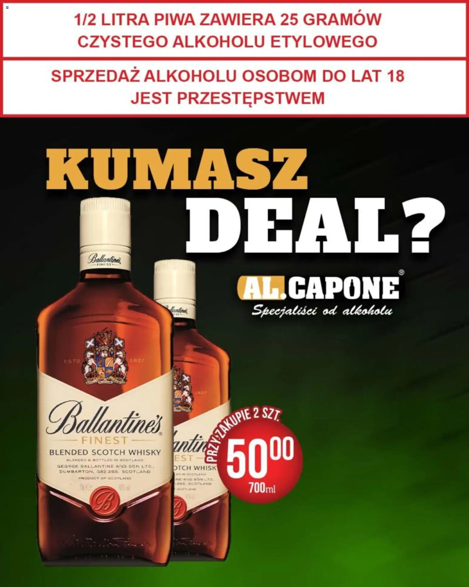 Al.Capone Gazetka od 16.12.2025 | Strona: 2 | Produkty: Whisky
