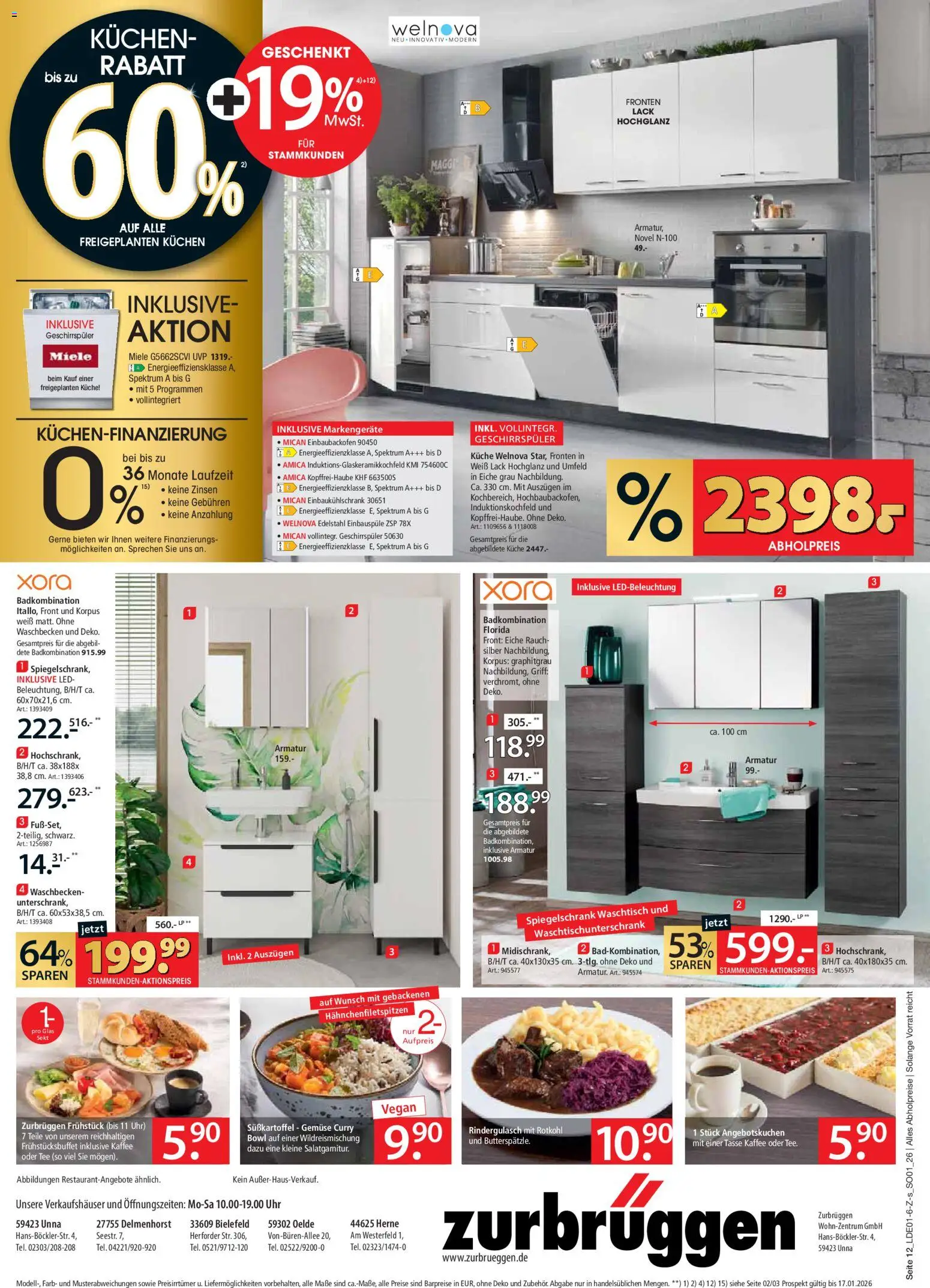 Zurbrüggen - Personal-Rabatt für alle – gültig ab 01.01.2026 | Seite: 12 | Produkte: Rindergulasch, Maggi, Armatur, Kuchen