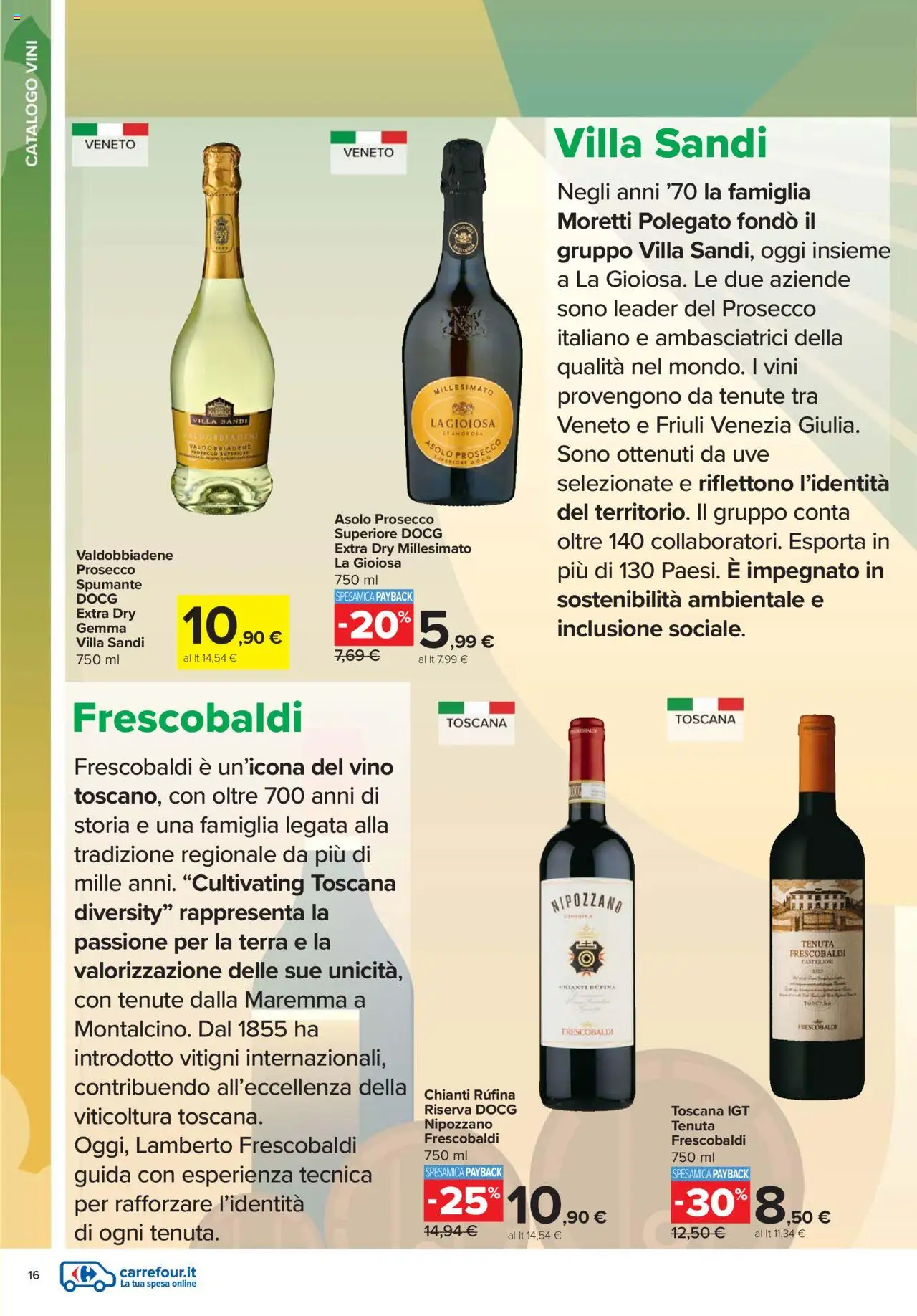 Volantino Carrefour del 06.10.2025 | Pagina: 16 | Prodotti: Prosecco, Vino, Spumante, Terra