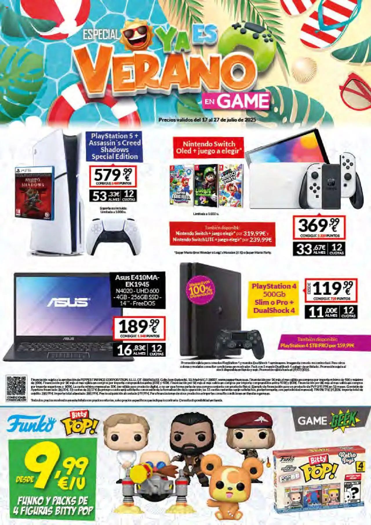 Game - Folleto │ válido desde el 17.07.2025 | Página: 1 | Productos: Nintendo, Playstation