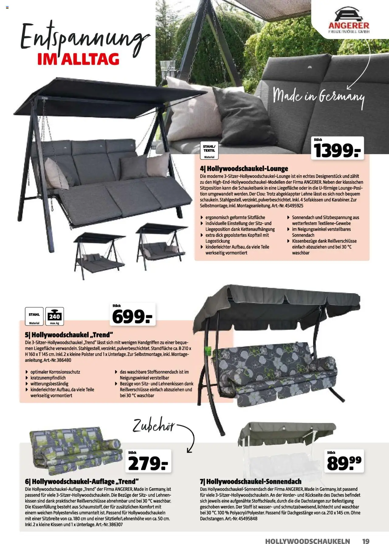 Hagebau Gartenkatalog 2025 gültig ab 05.03.2025 | Seite: 19 | Produkte: Wasser, Kissen