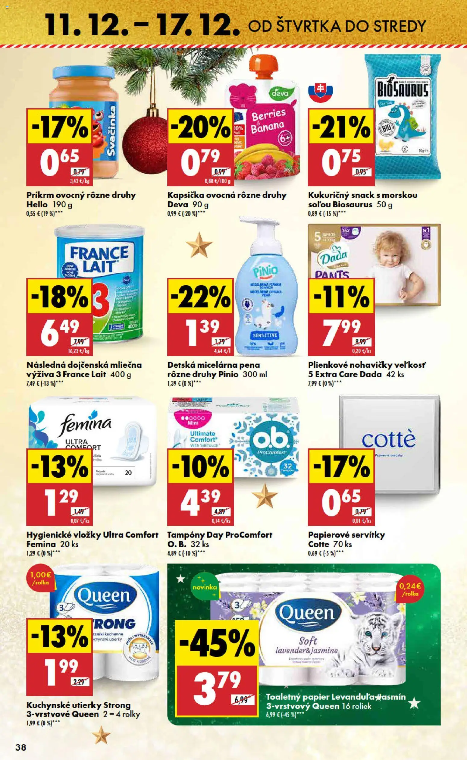 Nové Biedronka akcie – leták je platný od 11.12.2025 | Strana: 38 | Produkty: Toaletný papier, Nohavičky