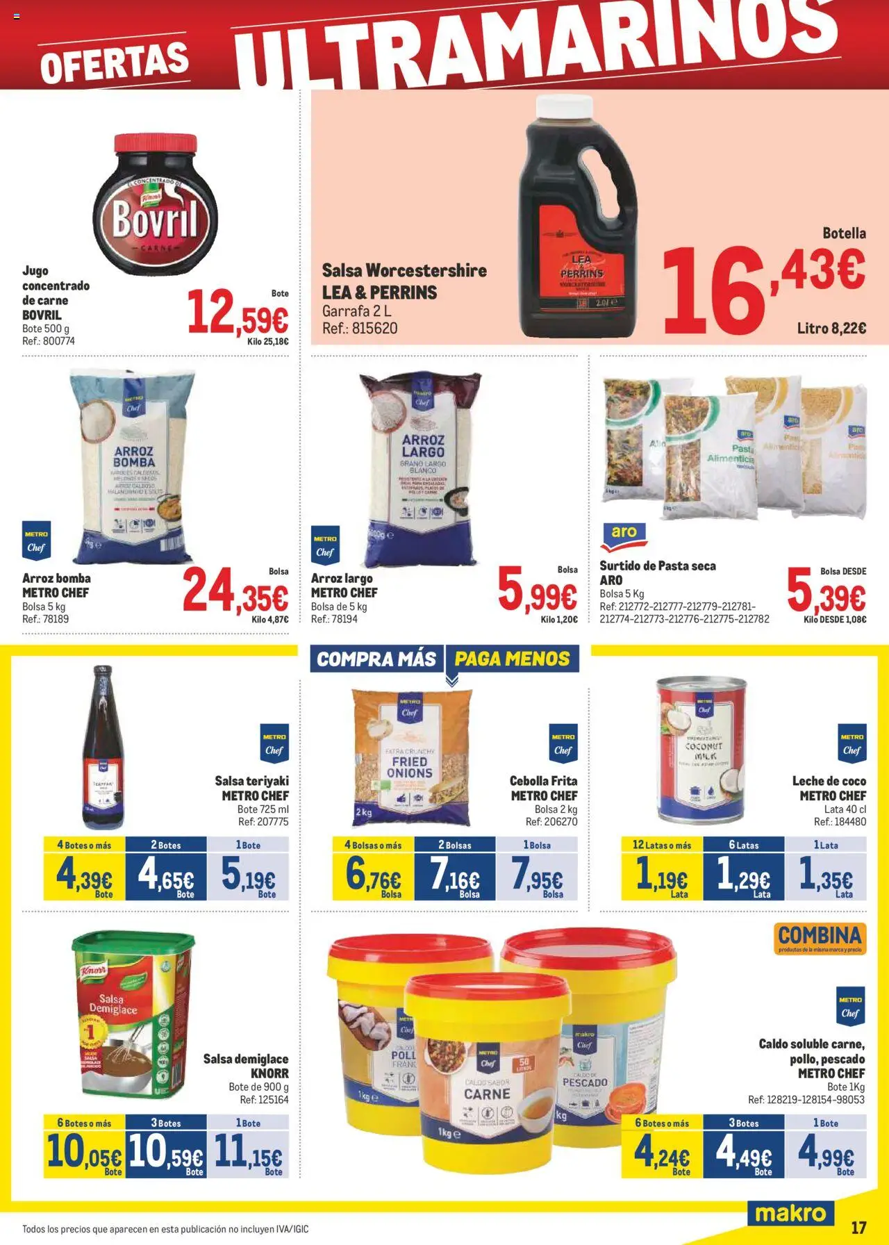 Makro - Precios Sur │ válido desde el 04.08.2025 | Página: 17 | Productos: Leche, Jugo, Pescado, Παγωμένο τσάι