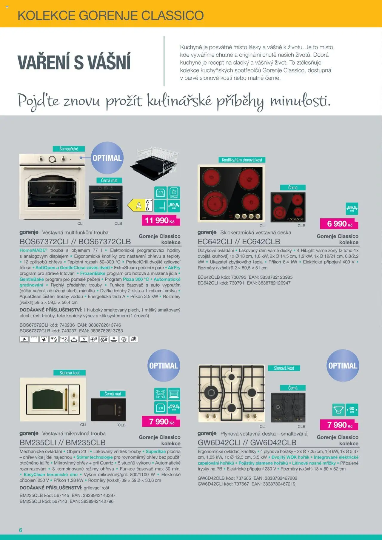 Möbelix leták - Gorenje od 29.03.2023 | Strana: 6 | Produkty: Talíře, Pizza, Trouba, Desky