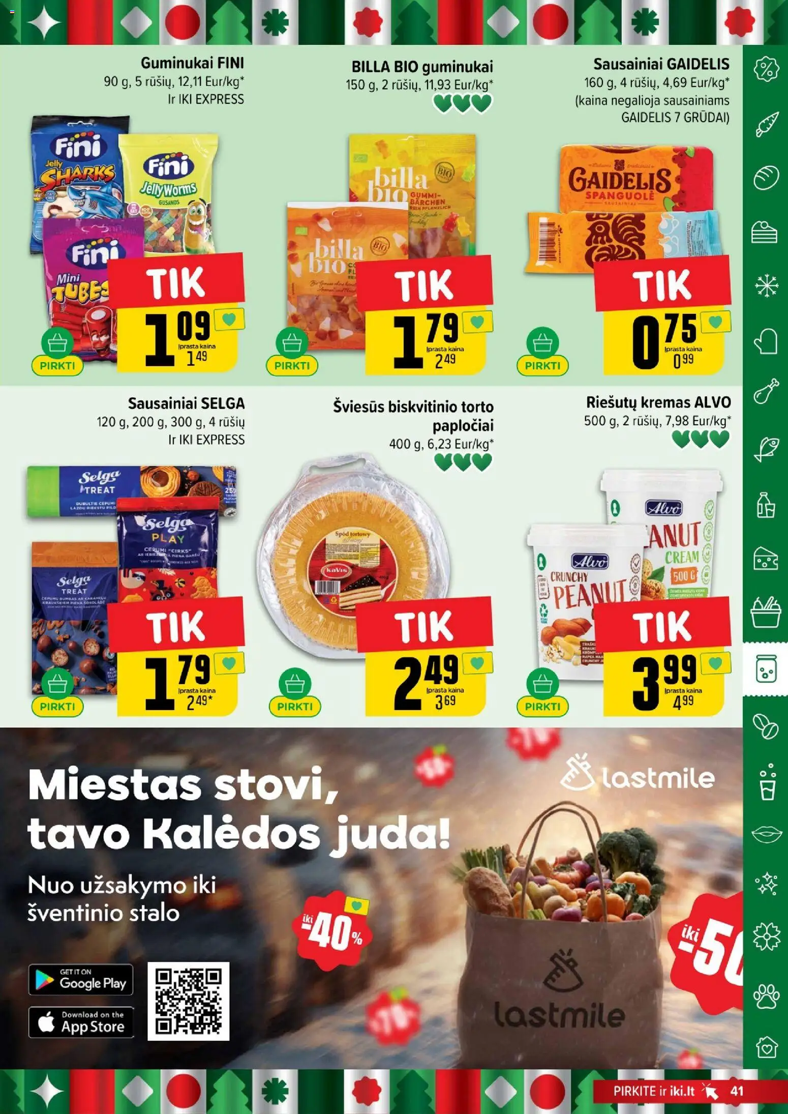 IKI akcijos nuo 22.12.2025 | Puslapis: 41 | Prekių: Sausainiai, Kremas, Guminukai