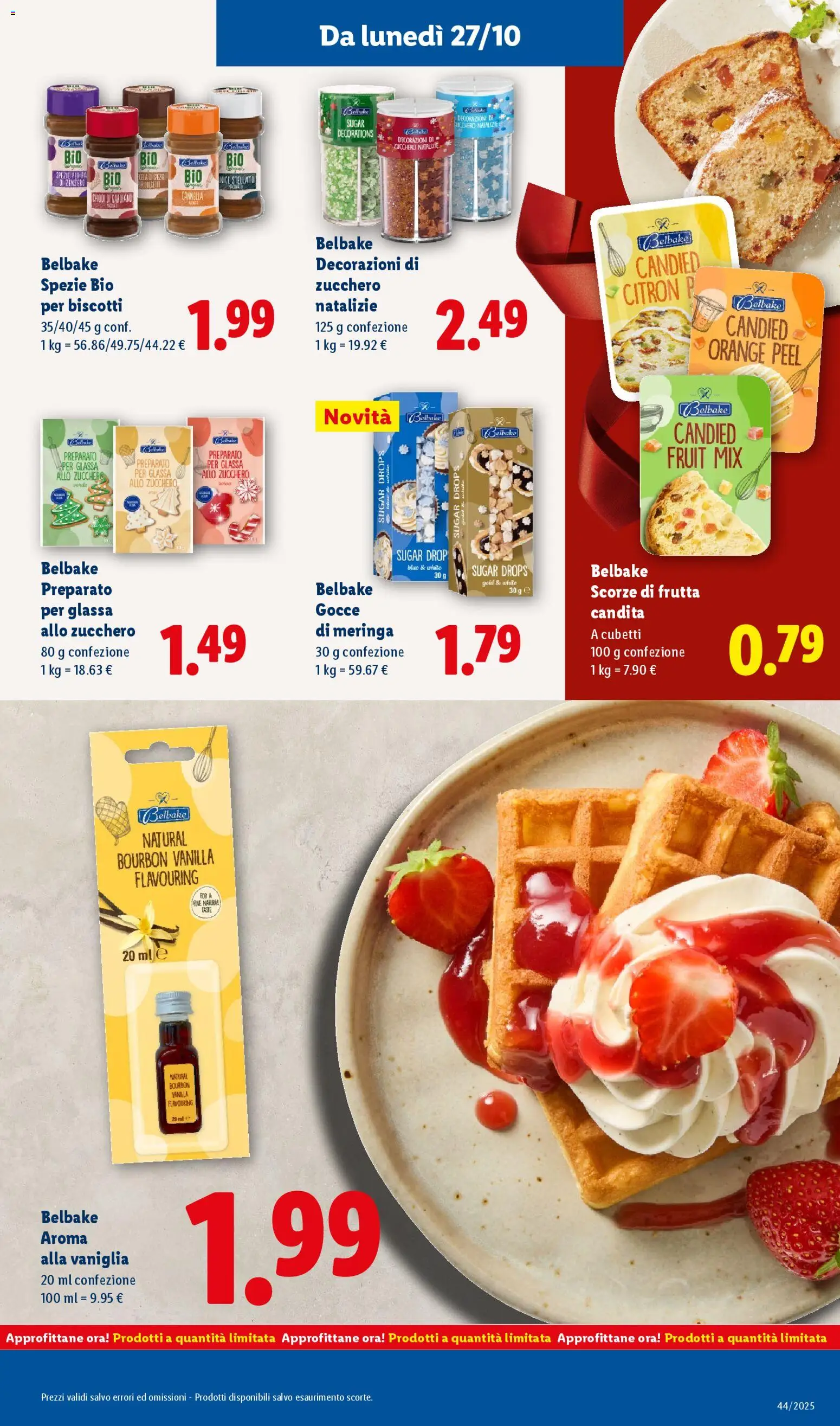 Volantino Lidl del 27.10.2025 | Pagina: 17 | Prodotti: Bourbon, Frutta, Zucchero, Decorazioni