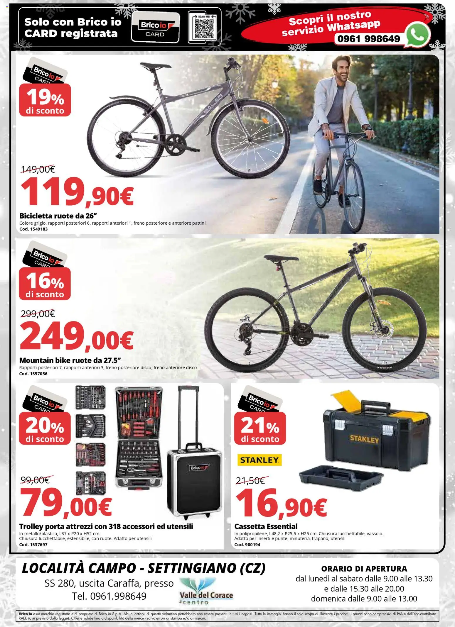 Volantino Brico io del 24.11.2025 | Pagina: 5 | Prodotti: Bicicletta, Disco, Stampa, Trolley