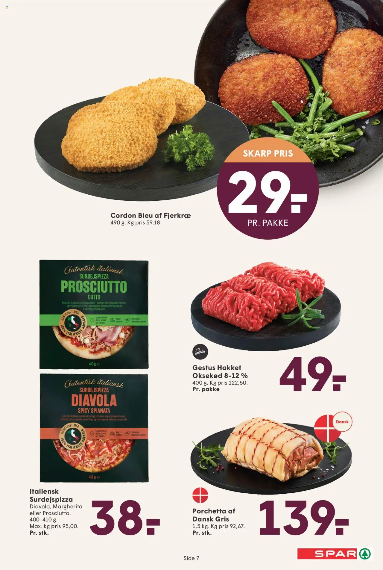 Spar Tilbudsavis gyldig fra 29.08.2025 | Side: 7 | Produkter: Tomater, Oksekød, Mozzarella, Peberfrugt