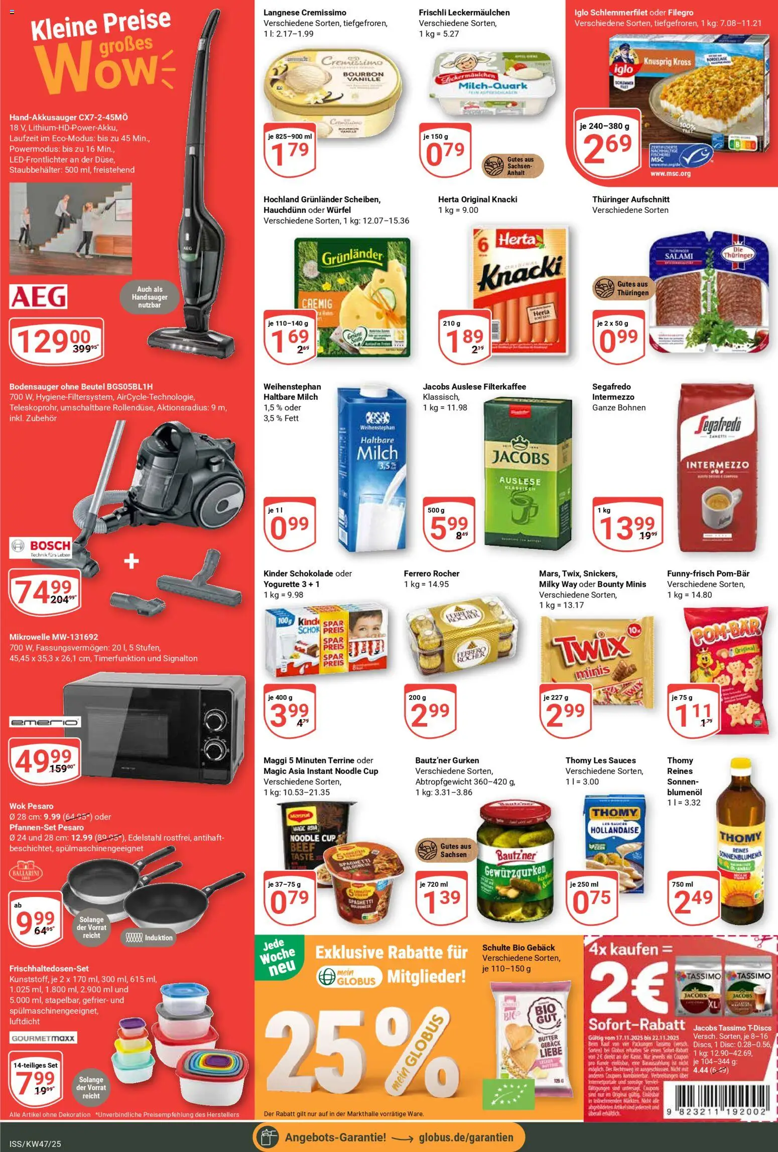Globus Prospekt 	 – gültig ab 17.11.2025 | Seite: 2 | Produkte: Cremissimo, Milch, Schokolade, Wok
