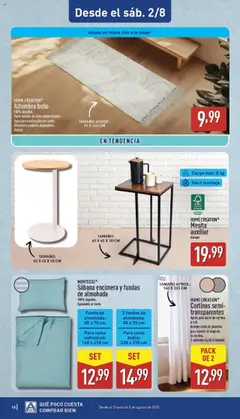 Aldi folleto Península │ válido desde el 28.07.2025 | Página: 18 | Productos: Cortina, Cama, Almohada, Alfombra