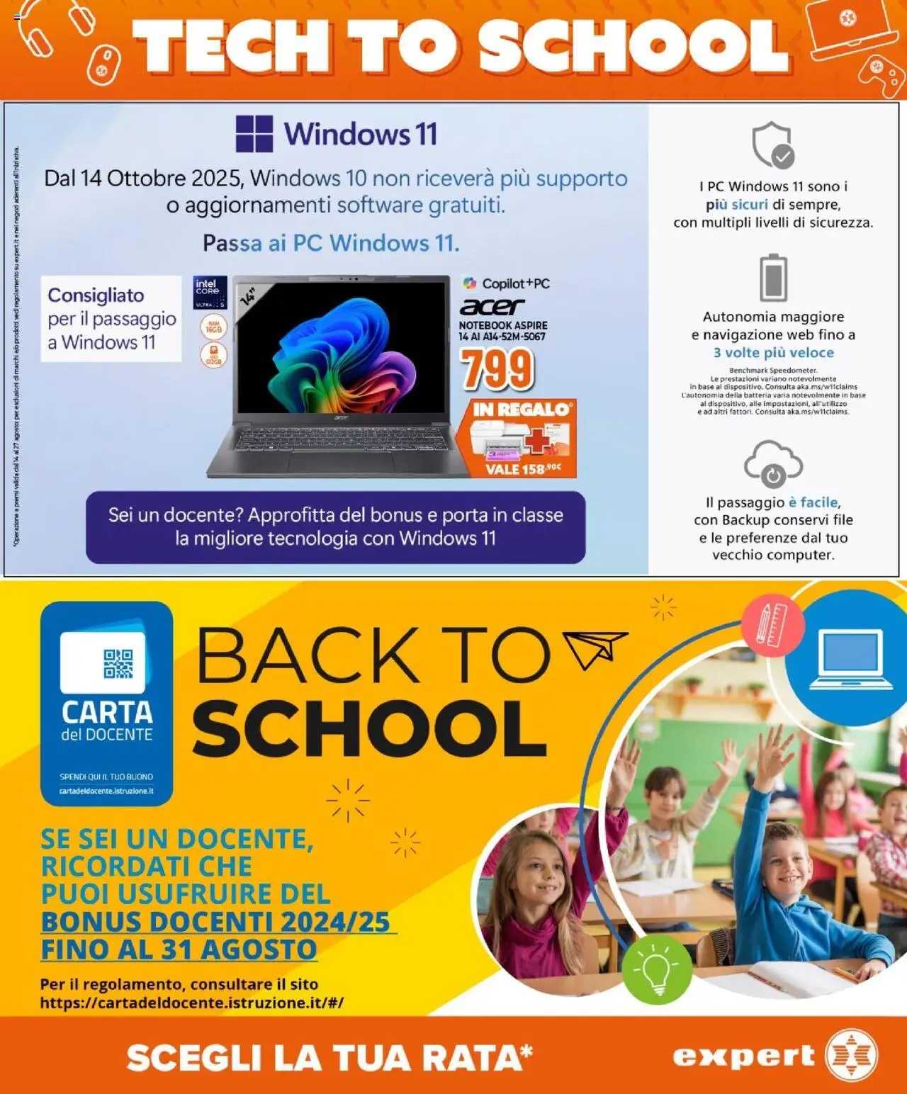 Volantino Expert del 14.08.2025 | Pagina: 6 | Prodotti: Notebook, PC, Navigazione, Batteria