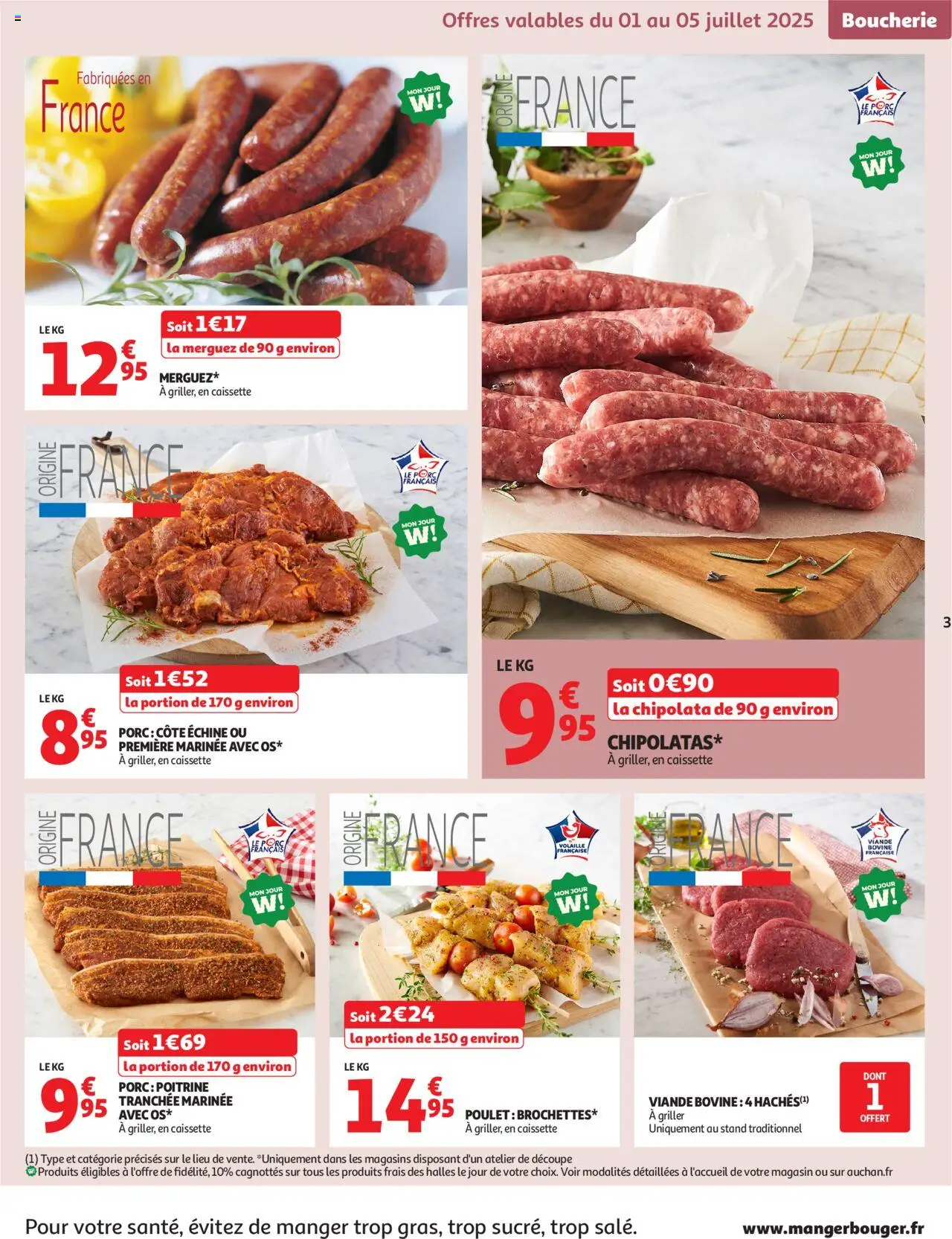  | Page: 3 | Produits: Volaille, Merguez, Viande, Viande bovine