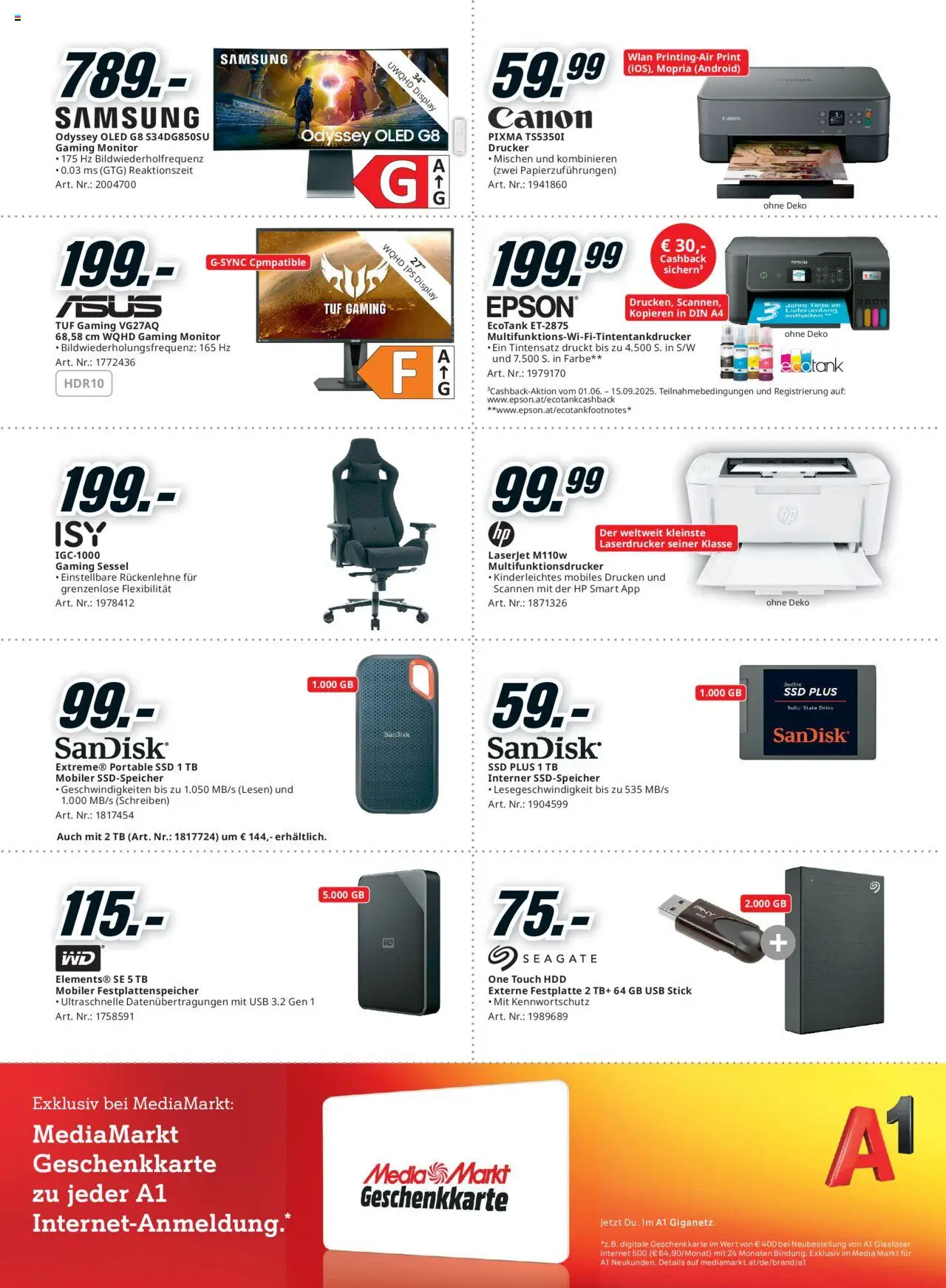 Media Markt Angebote gültig ab 30.07.2025 | Seite: 5 | Produkte: Monitor, USB, Sessel, Samsung